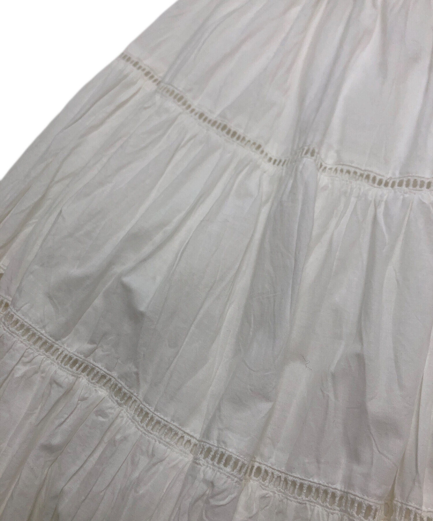 中古・古着通販】L'AUBE BLANC (ローブ ブラン) Cotton Tiered skirt