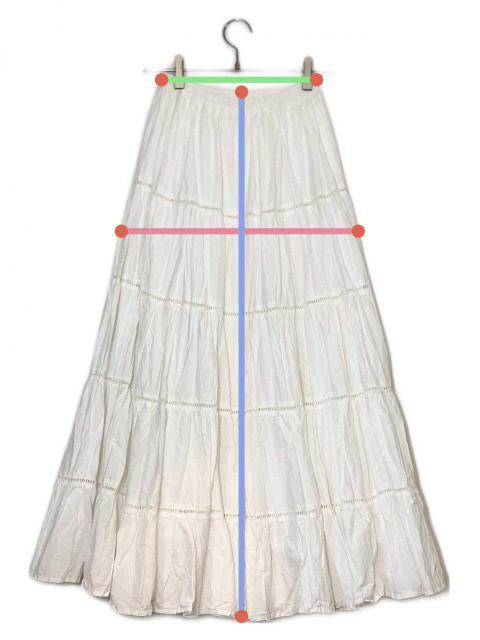 中古・古着通販】L'AUBE BLANC (ローブ ブラン) Cotton Tiered skirt