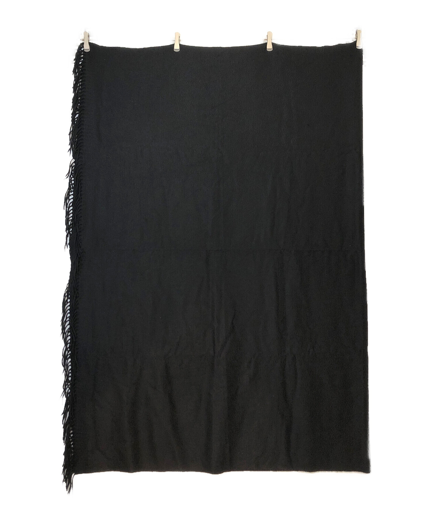 中古・古着通販】HERMES (エルメス) カシミヤ大判ストール ブラック