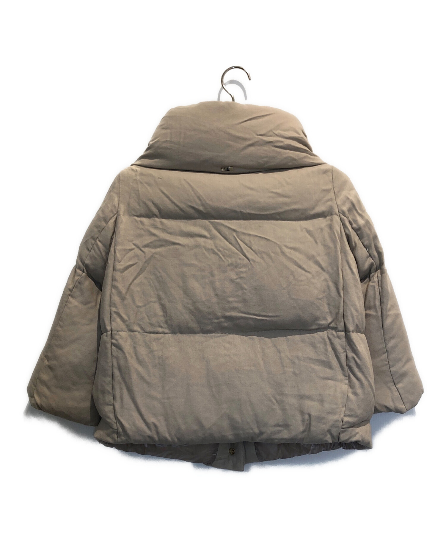 中古・古着通販】HERNO (ヘルノ) ウールダウンハーフコート ベージュ 