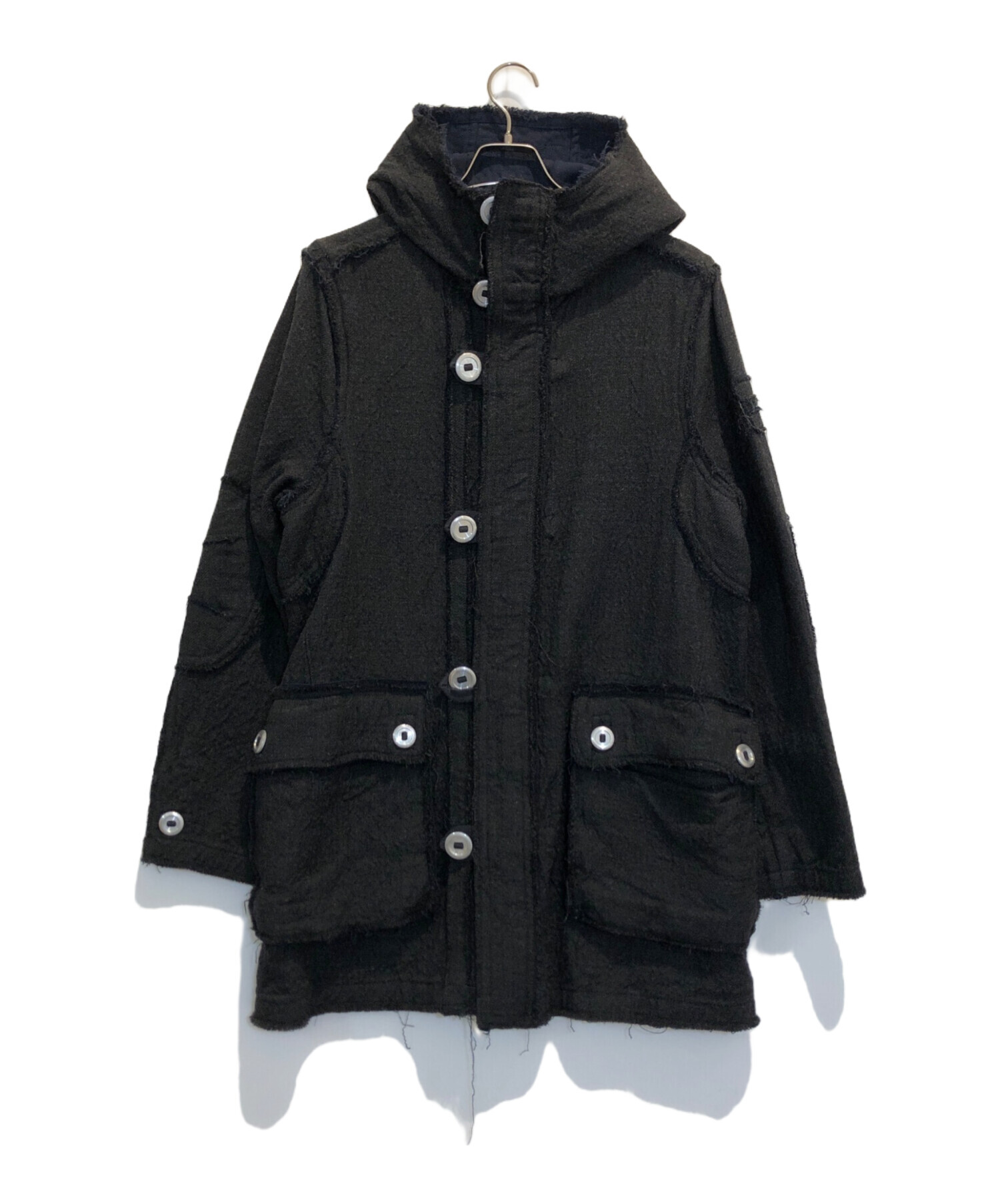 中古・古着通販】NAPAPIJRI (ナパピリ) ウールコート ブラック サイズ 