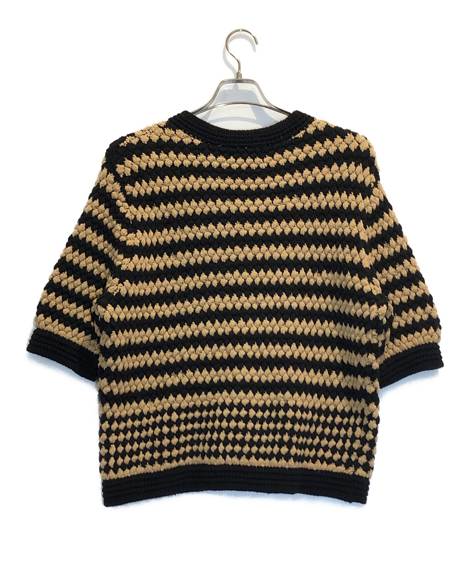 最終お値下げCLANE UNEVEN DOT HALF SLEEVE KNIT 【公式通販】 【新品