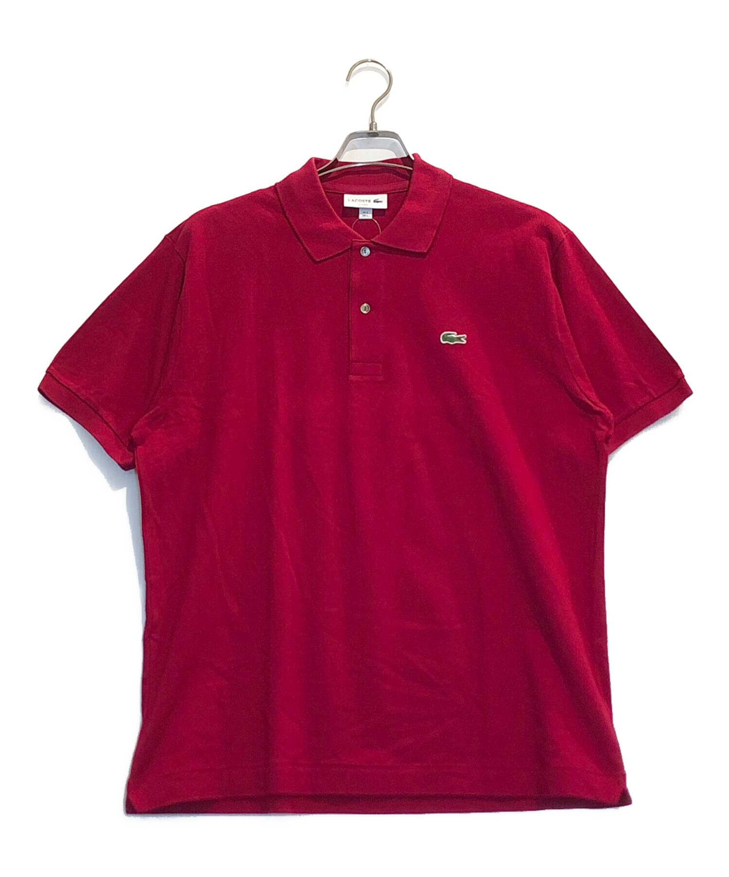 【新品未使用】LACOSTE ラコステ　ポロシャツ　クラシックフィット　ボルドー 中古・古着通販】LACOSTE (ラコステ) ポロシャツ レッド サイズ:L 未