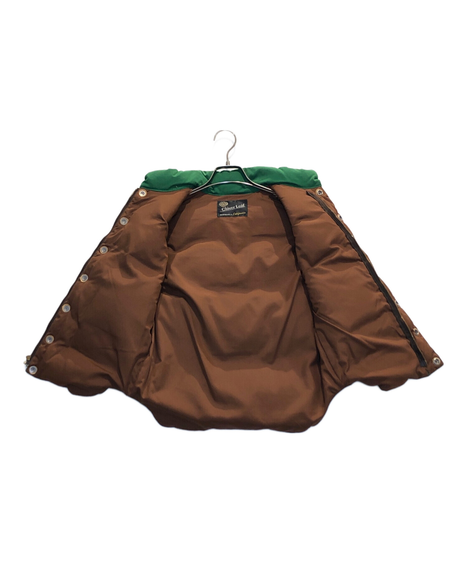 Diagram オリーブグリーン ファー付き ダウンベスト オリーブグリーン ダウンベスト メンズ ノースリーブ チェック柄襟