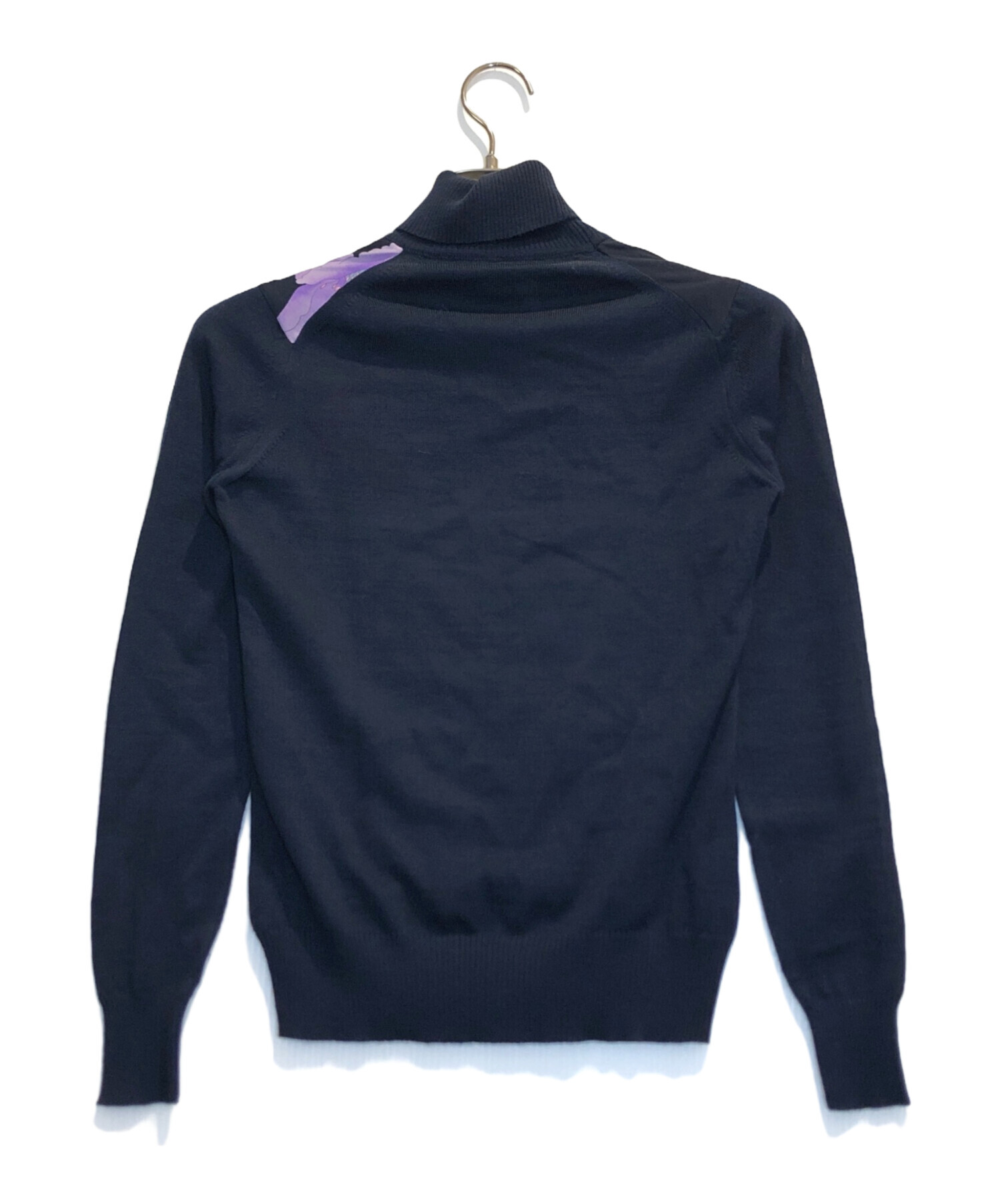 中古・古着通販】LEONARD (レオナール) シルク切替ニット ネイビー