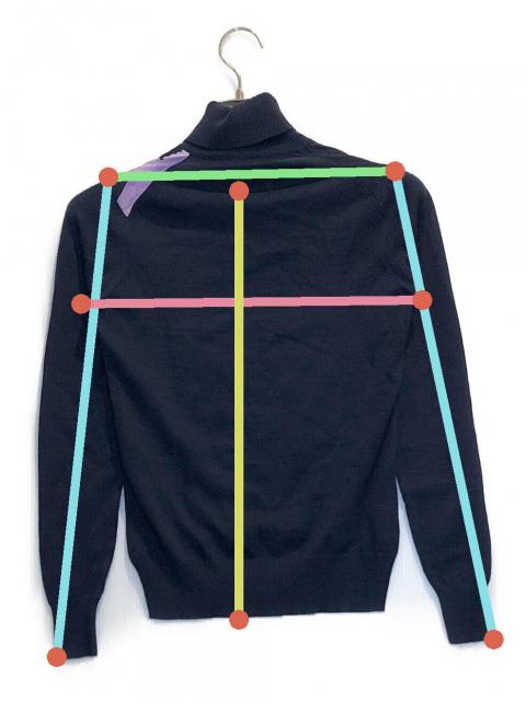 【未使用】LEONARD レオナール ネイビー ｘ ブラック ニット カットソー 中古・古着通販】LEONARD (レオナール) シルク切替ニット ネイビー