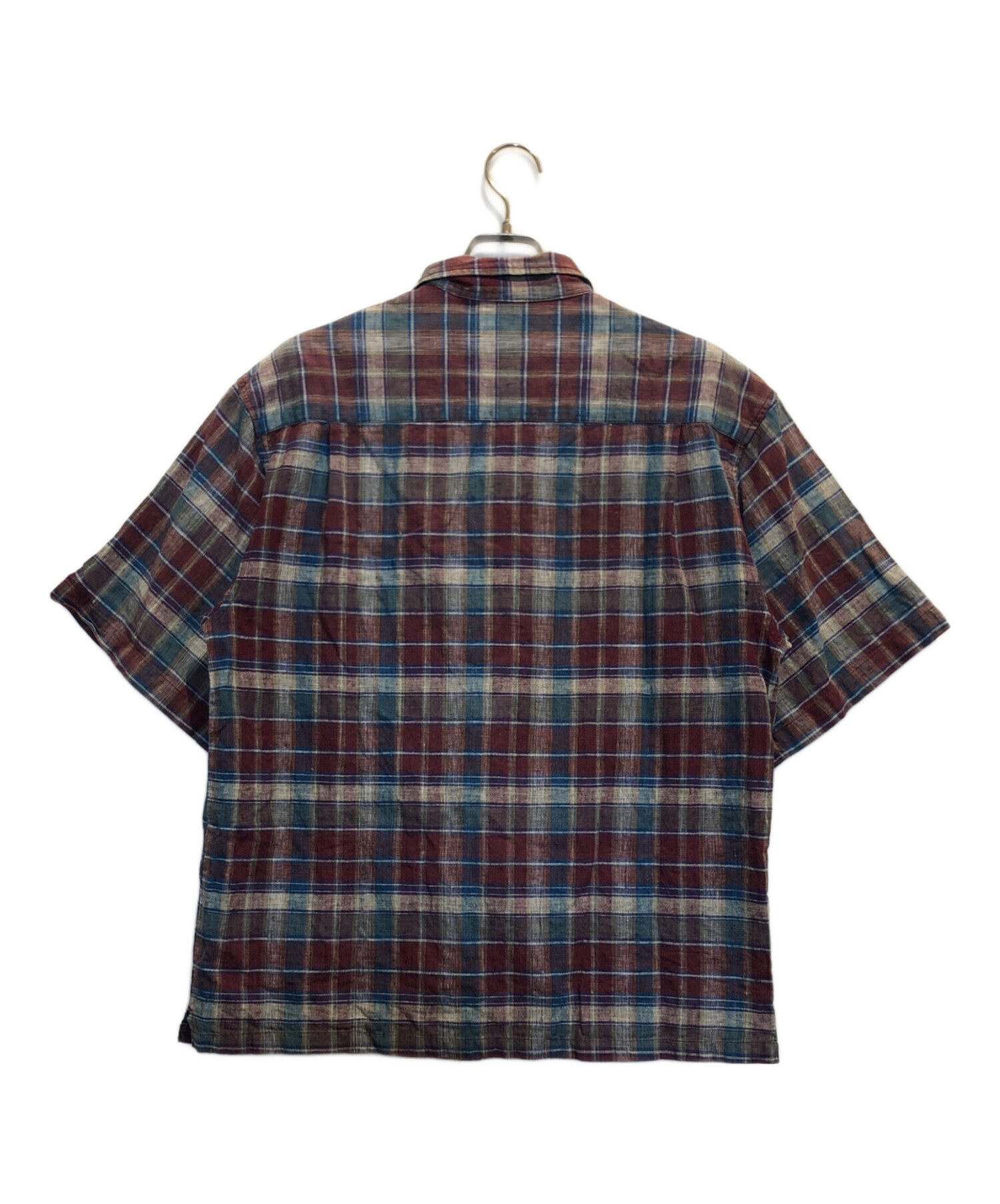 中古・古着通販】RRL (ダブルアールエル) 半袖チェックシャツ レッド