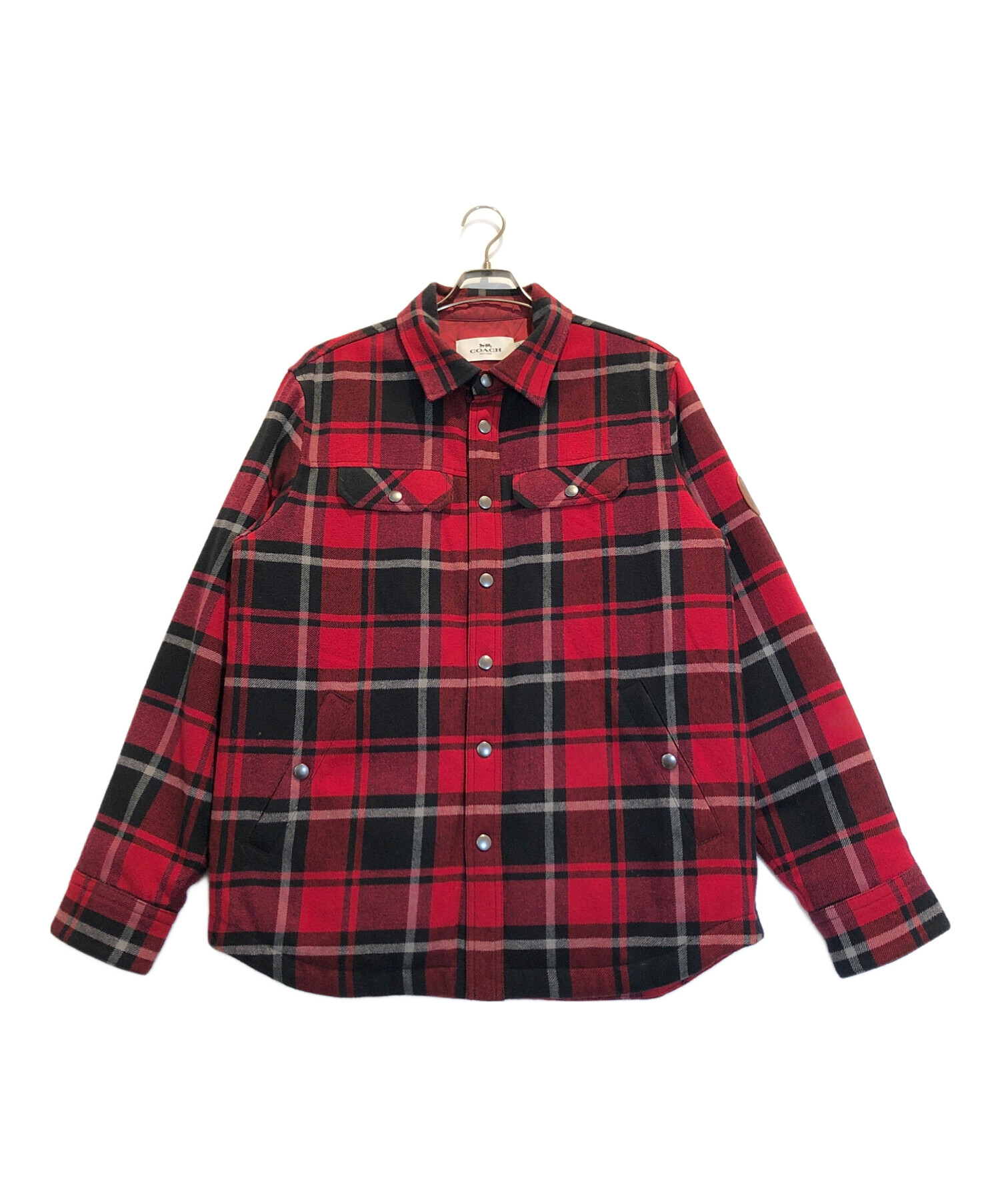 coach コーチ　ダウンジャケット　Lサイズ　新品未開封 中古・古着通販】COACH (コーチ) シャツダウンジャケット レッド
