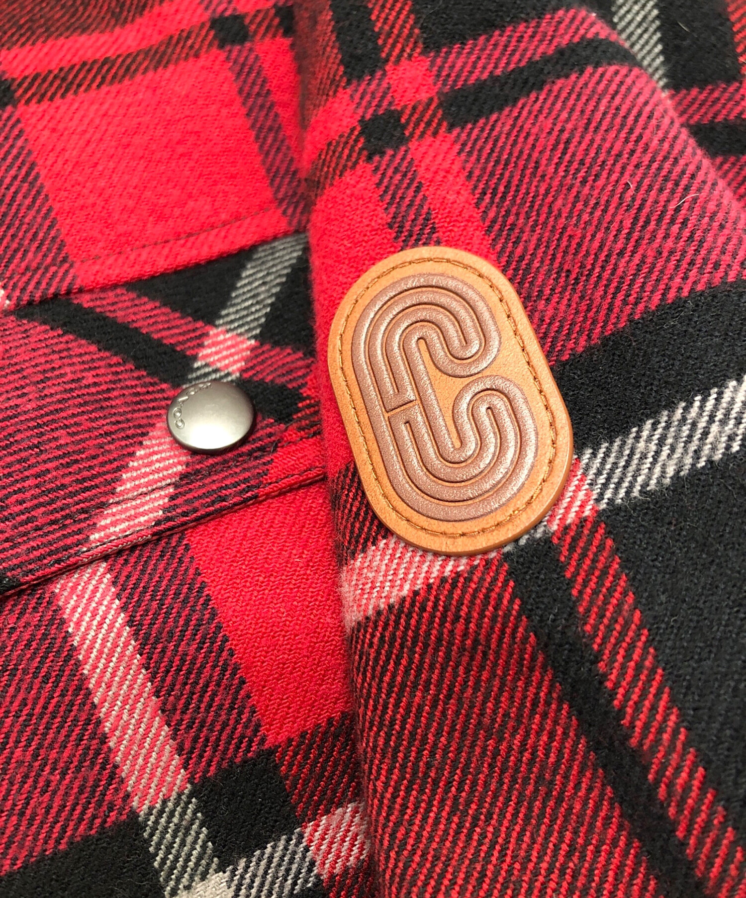 中古・古着通販】COACH (コーチ) シャツダウンジャケット レッド