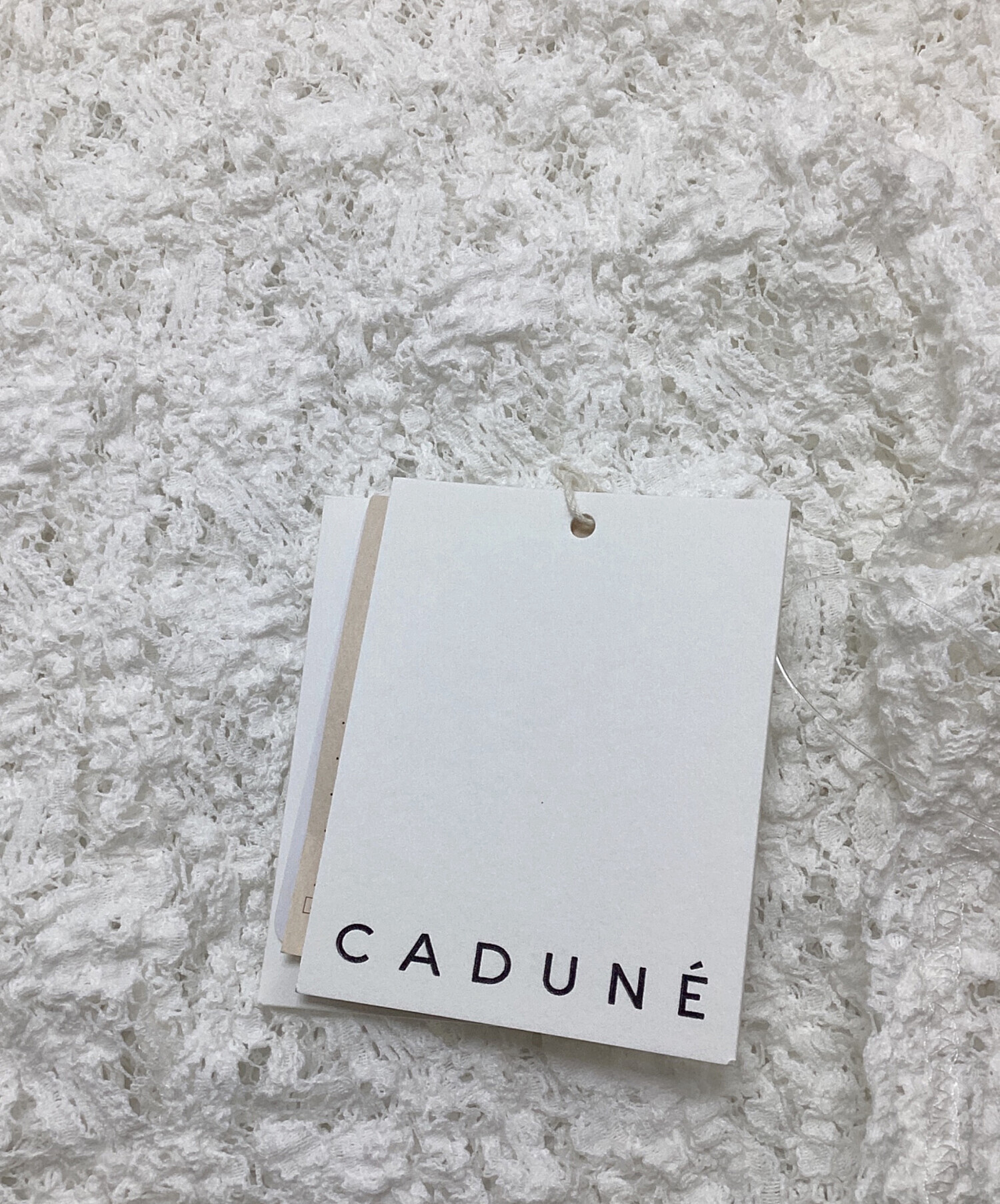 中古・古着通販】CADUNE (カデュネ) レースカットソー ホワイト サイズ
