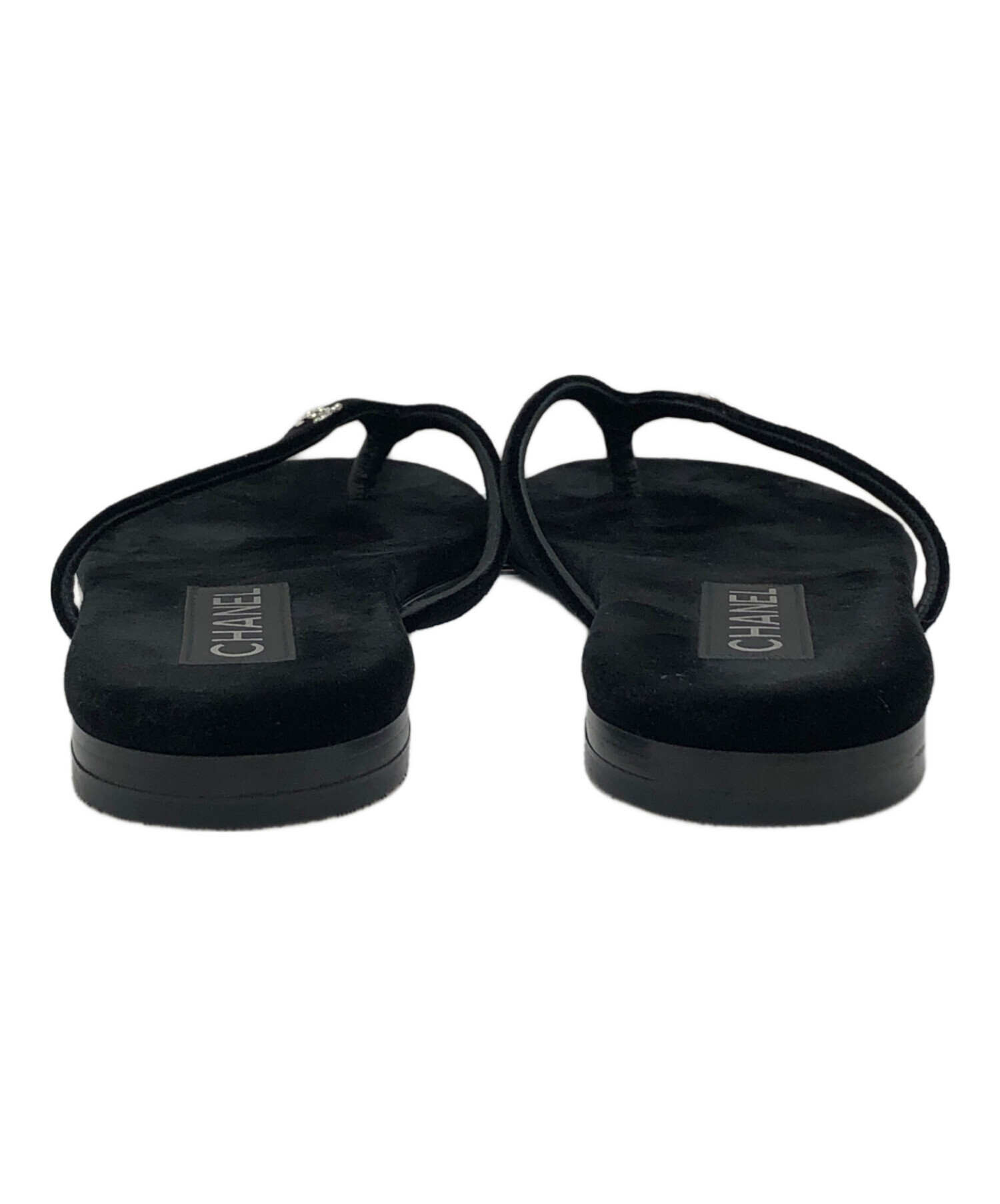 中古・古着通販】CHANEL (シャネル) ココマークサンダル ブラック