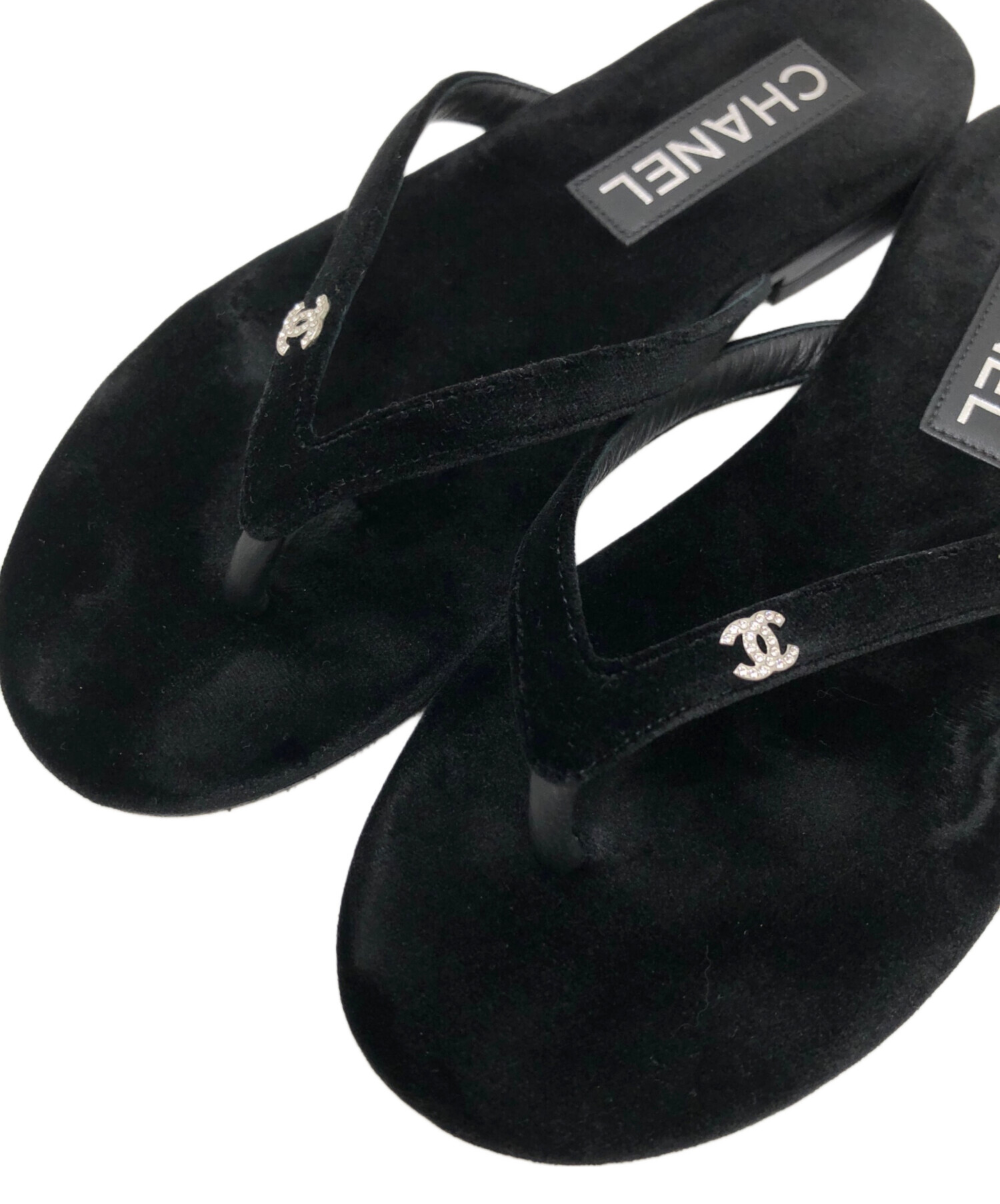 中古・古着通販】CHANEL (シャネル) ココマークサンダル ブラック