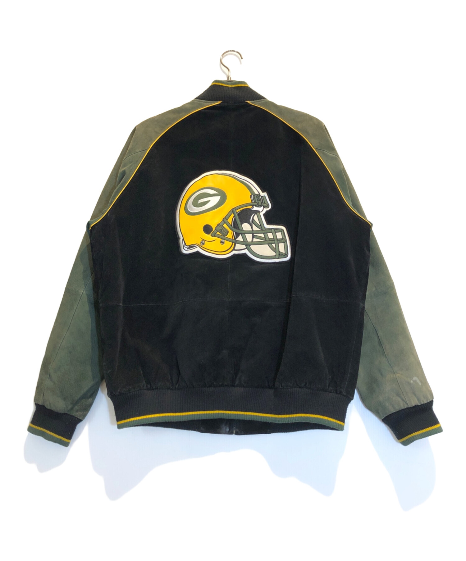 中古・古着通販】NFL (エヌエフエル) ピッグレザースタジャン グリーン 