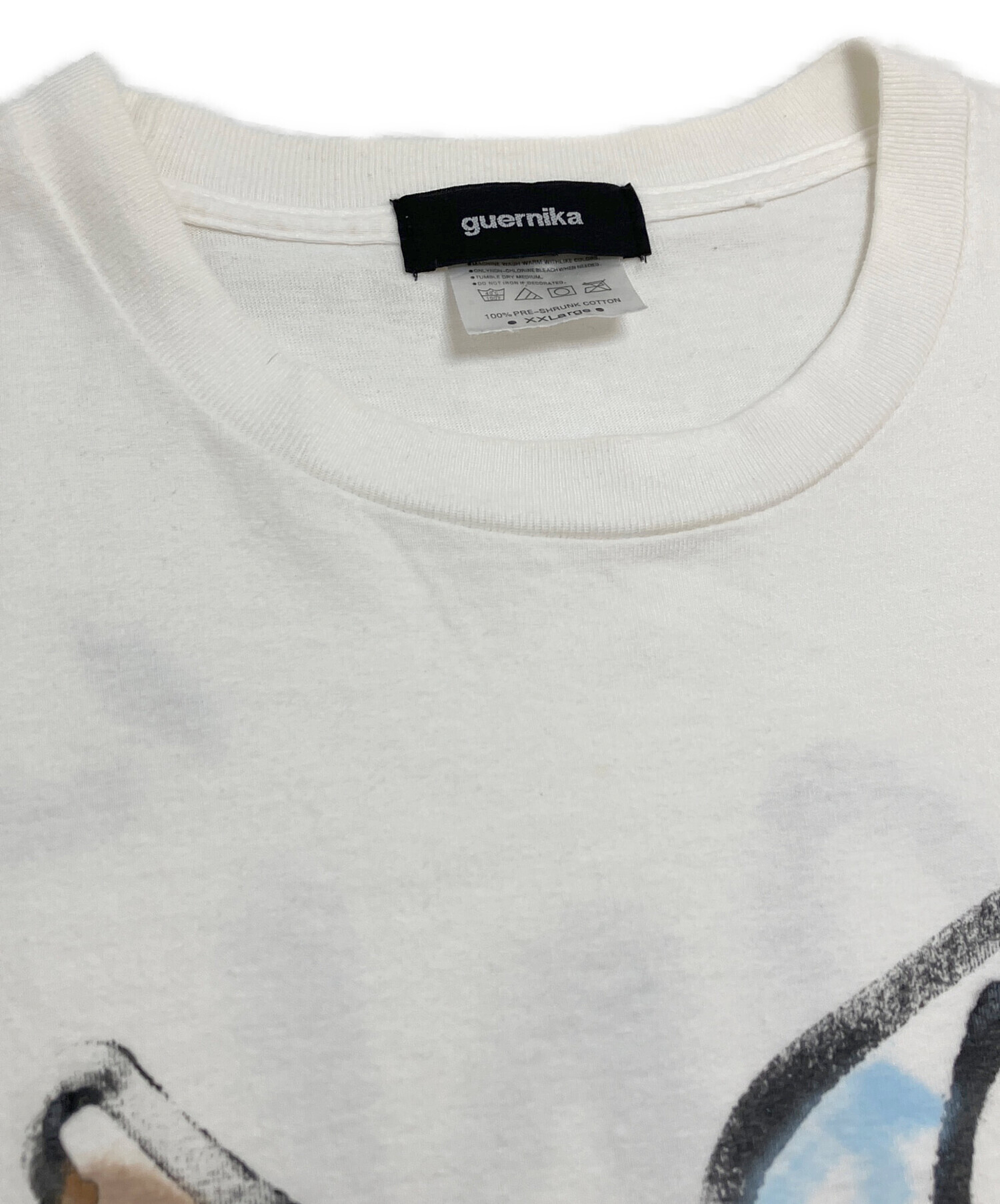 中古・古着通販】guernika (ゲルニカ) ハンドペイントTシャツ ホワイト