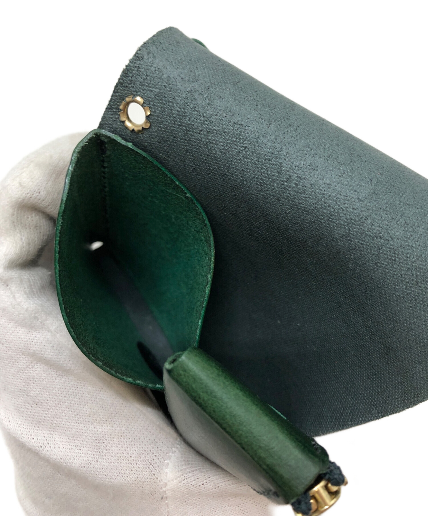 中古・古着通販】MOKU (モク) 小さく薄い財布 グリーン｜ブランド