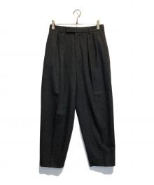 【未使用級】CELINE セリーヌ カシミア スラックス　ブラック×ホワイト 未使用級】CELINE セリーヌ カシミア スラックスブラック×ホワイト