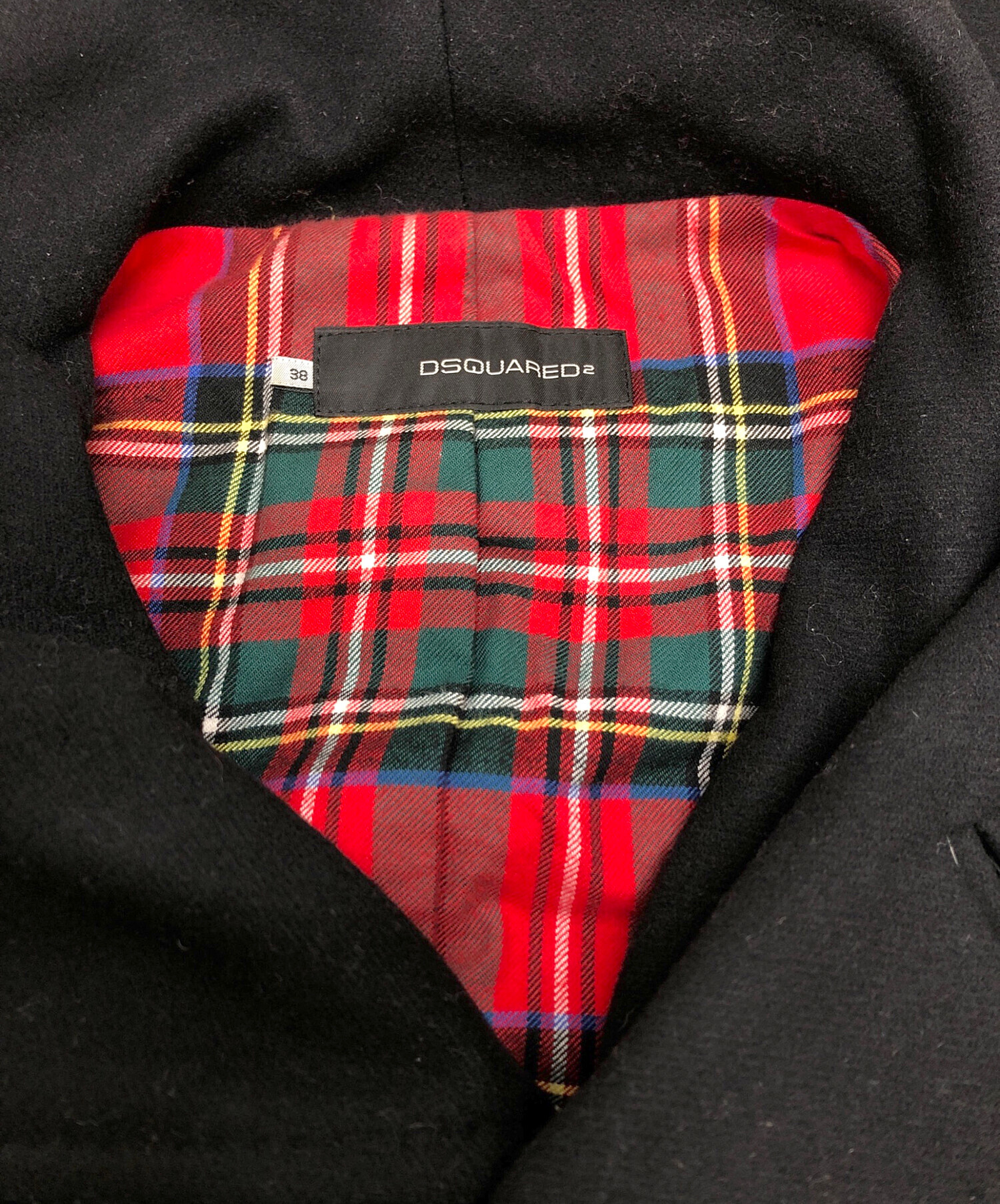 中古・古着通販】DSQUARED2 (ディースクエアード) 裏地チェックコート