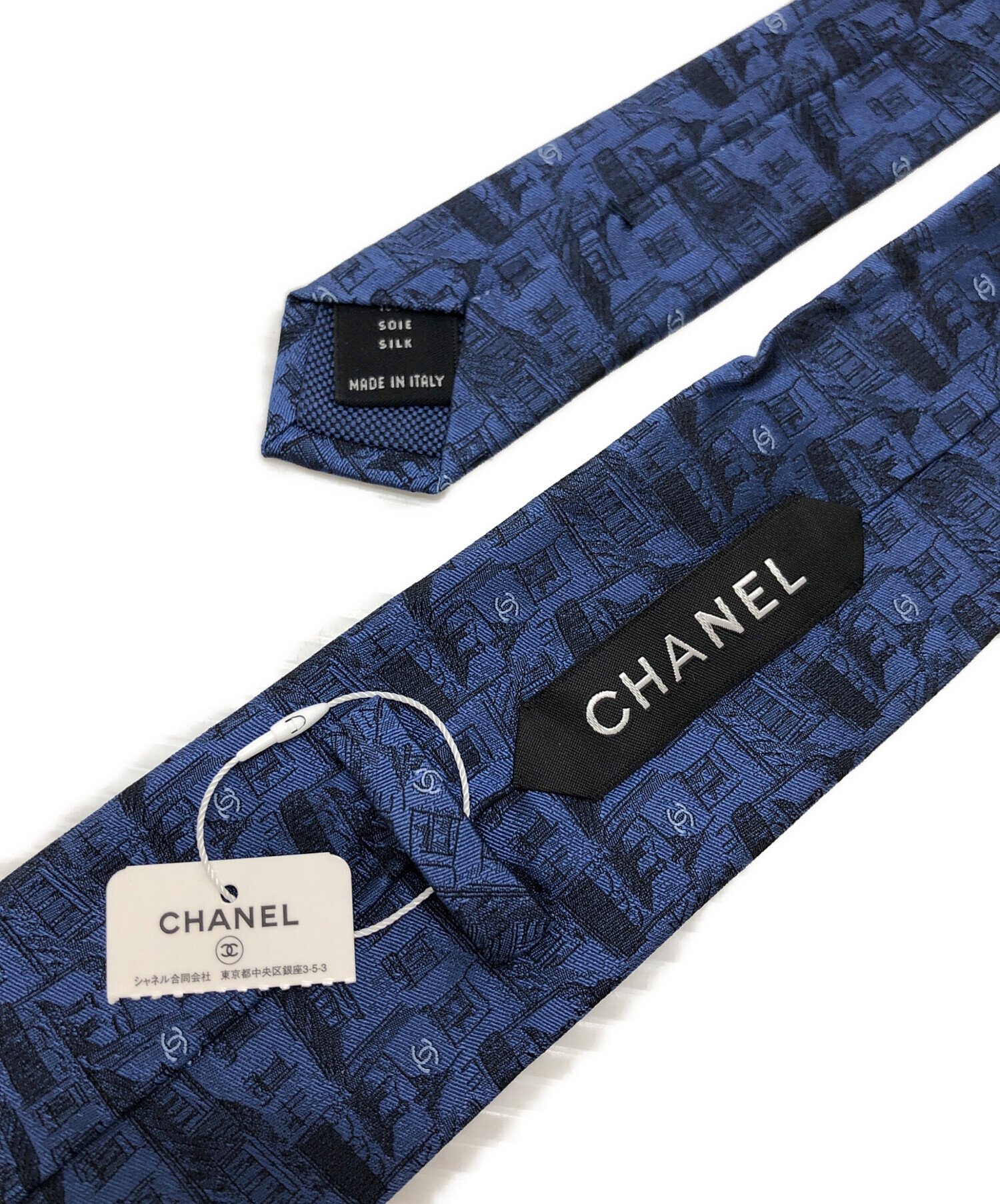 中古・古着通販】CHANEL (シャネル) ネクタイ ブルー サイズ:表記なし