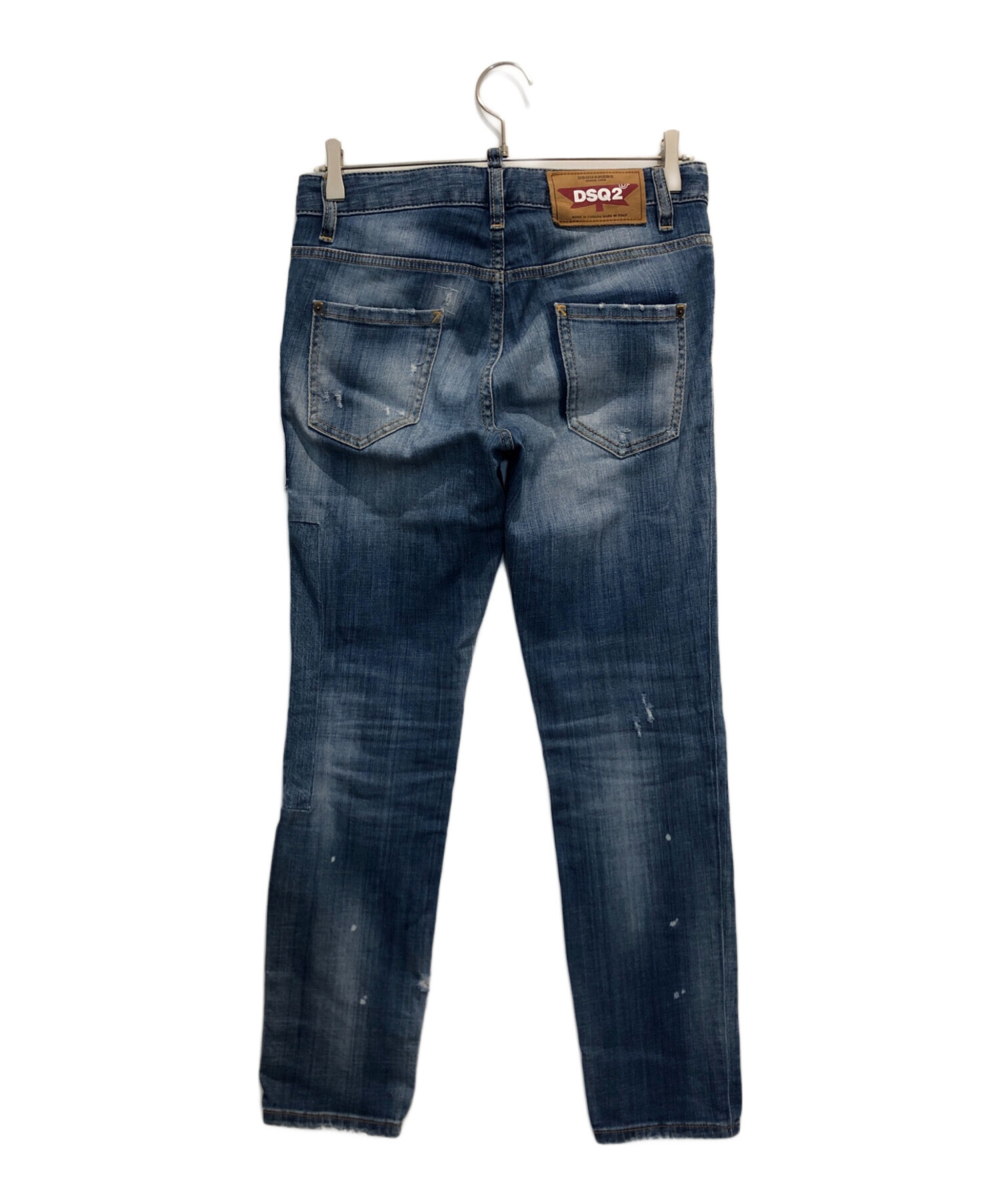 DSQUARED2☆デニムパンツ☆ストレッチ パッチワーク ダメージ加工 中古・古着通販】DSQUARED2 (ディースクエアード) パッチワークデニム
