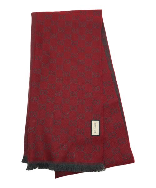 中古・古着通販】GUCCI (グッチ) GG柄マフラー レッド｜ブランド・古着