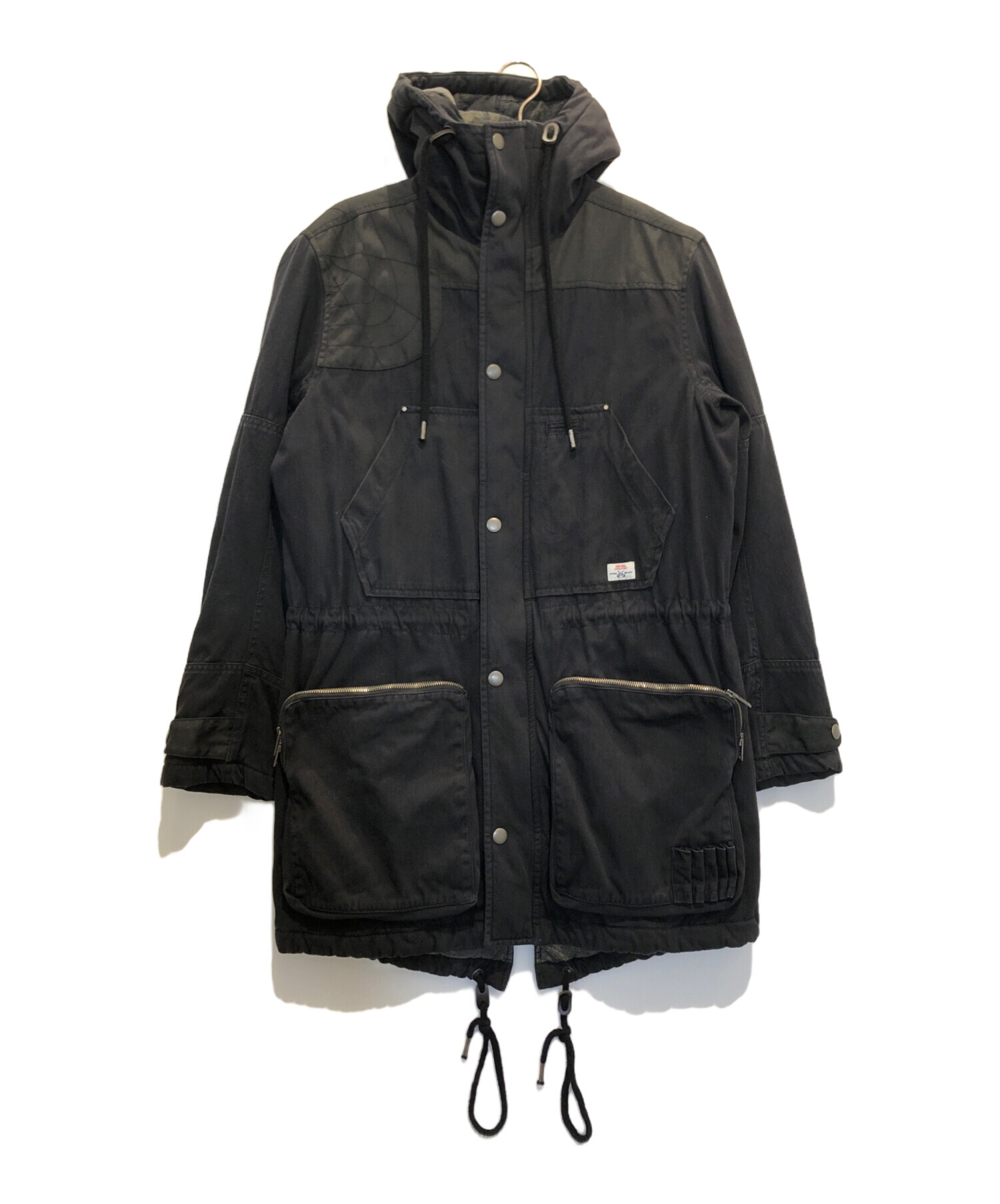 DIESEL ディーゼル ミリタリージャケット サイズS(日本サイズM〜L程度) 中古・古着通販】DIESEL (ディーゼル) ミリタリージャケット ブラック