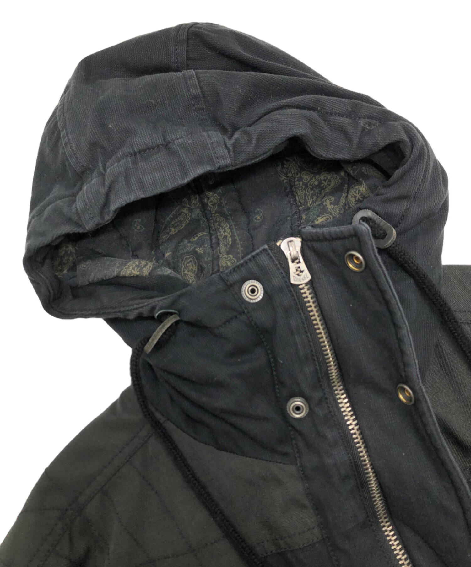 中古・古着通販】DIESEL (ディーゼル) ミリタリージャケット ブラック