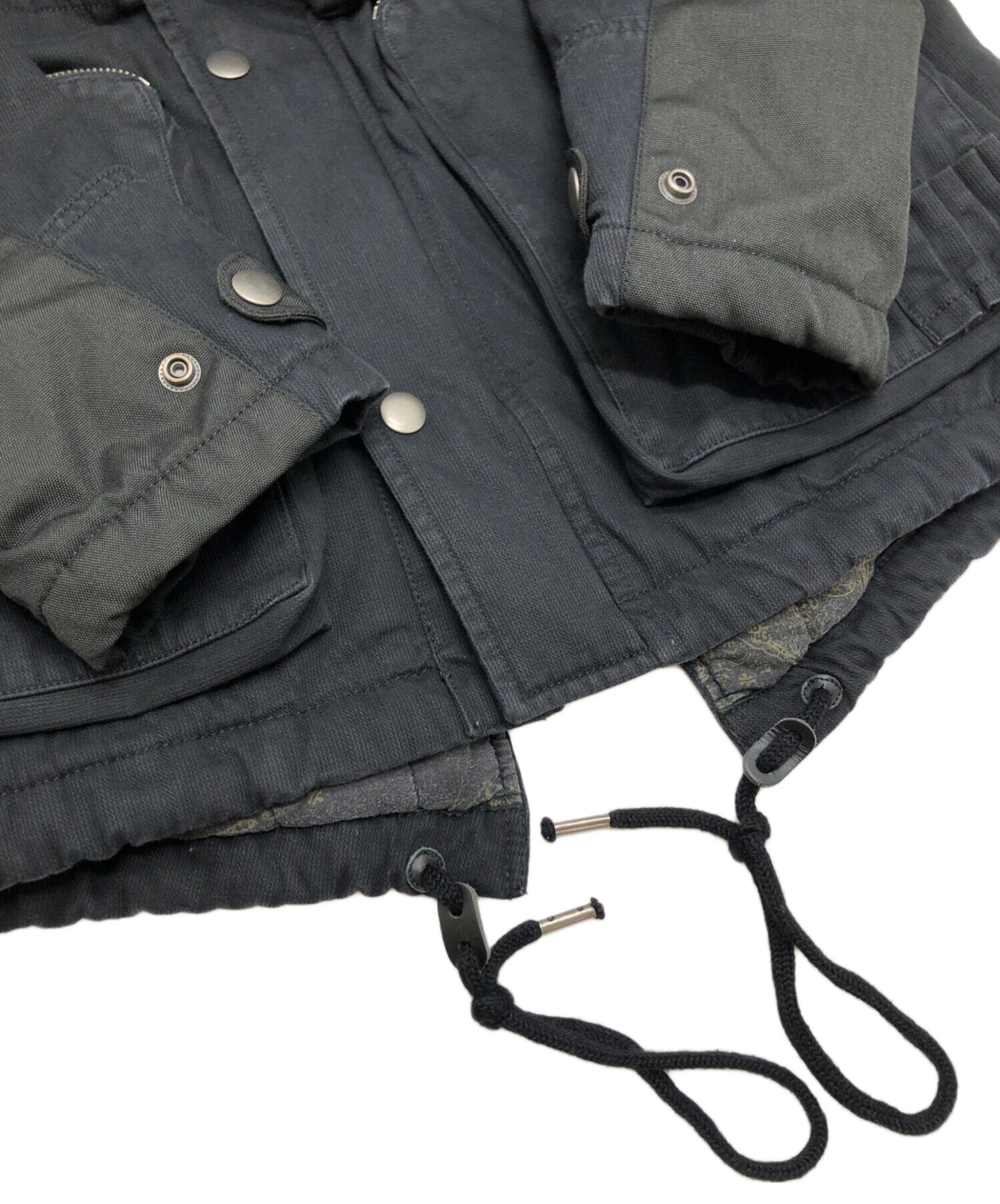 中古・古着通販】DIESEL (ディーゼル) ミリタリージャケット ブラック