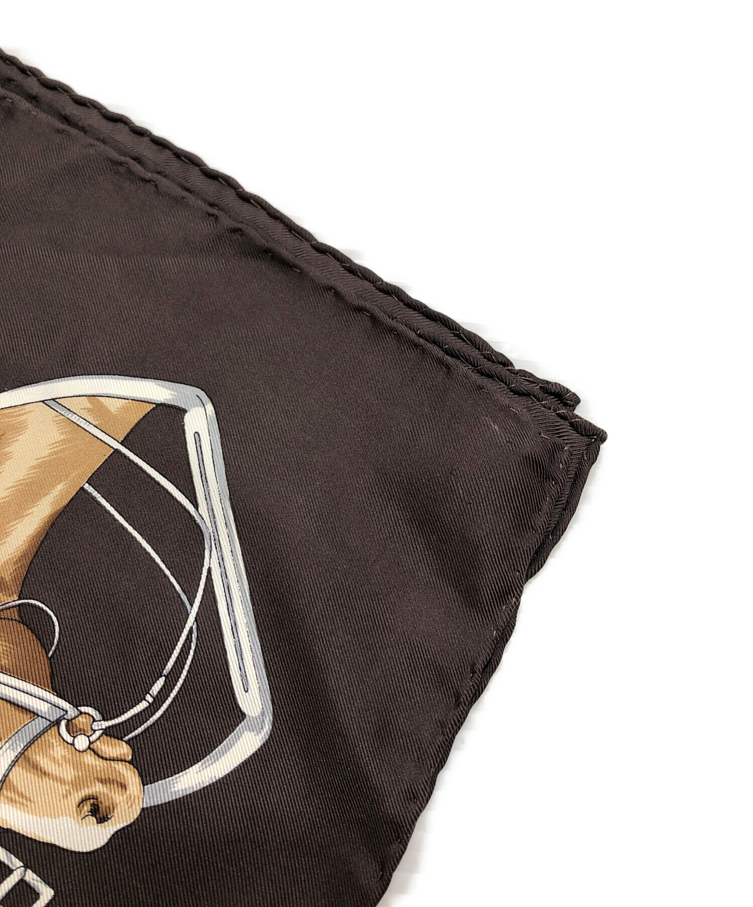 中古・古着通販】CELINE (セリーヌ) マカダム柄スカーフ ブラウン