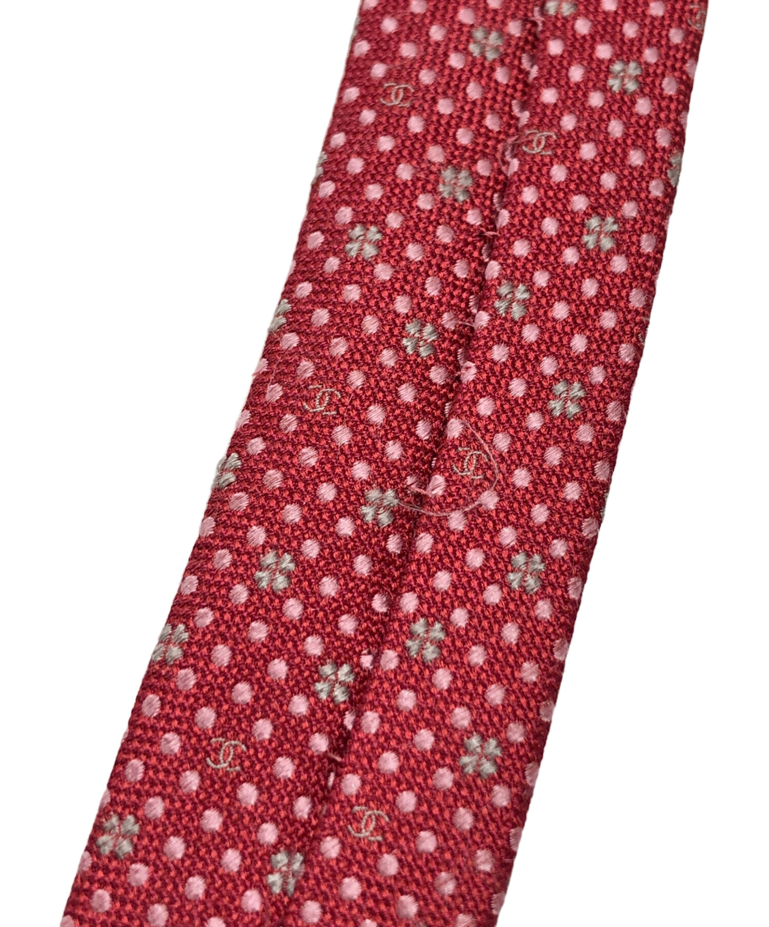 ※うっちー様꧁新品未使用꧂ シャネル ネクタイ クローバー 花柄 ココマーク 中古・古着通販】CHANEL (シャネル) クローバー柄ネクタイ ピンク