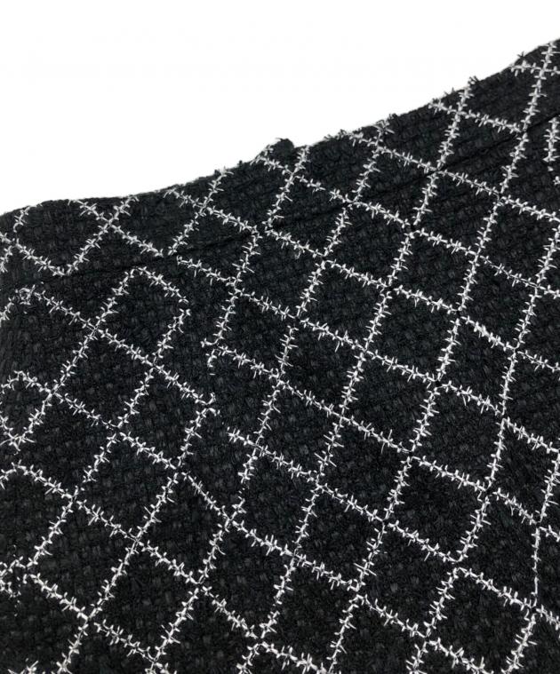 中古・古着通販】CHANEL (シャネル) ツイードスカート ブラック サイズ