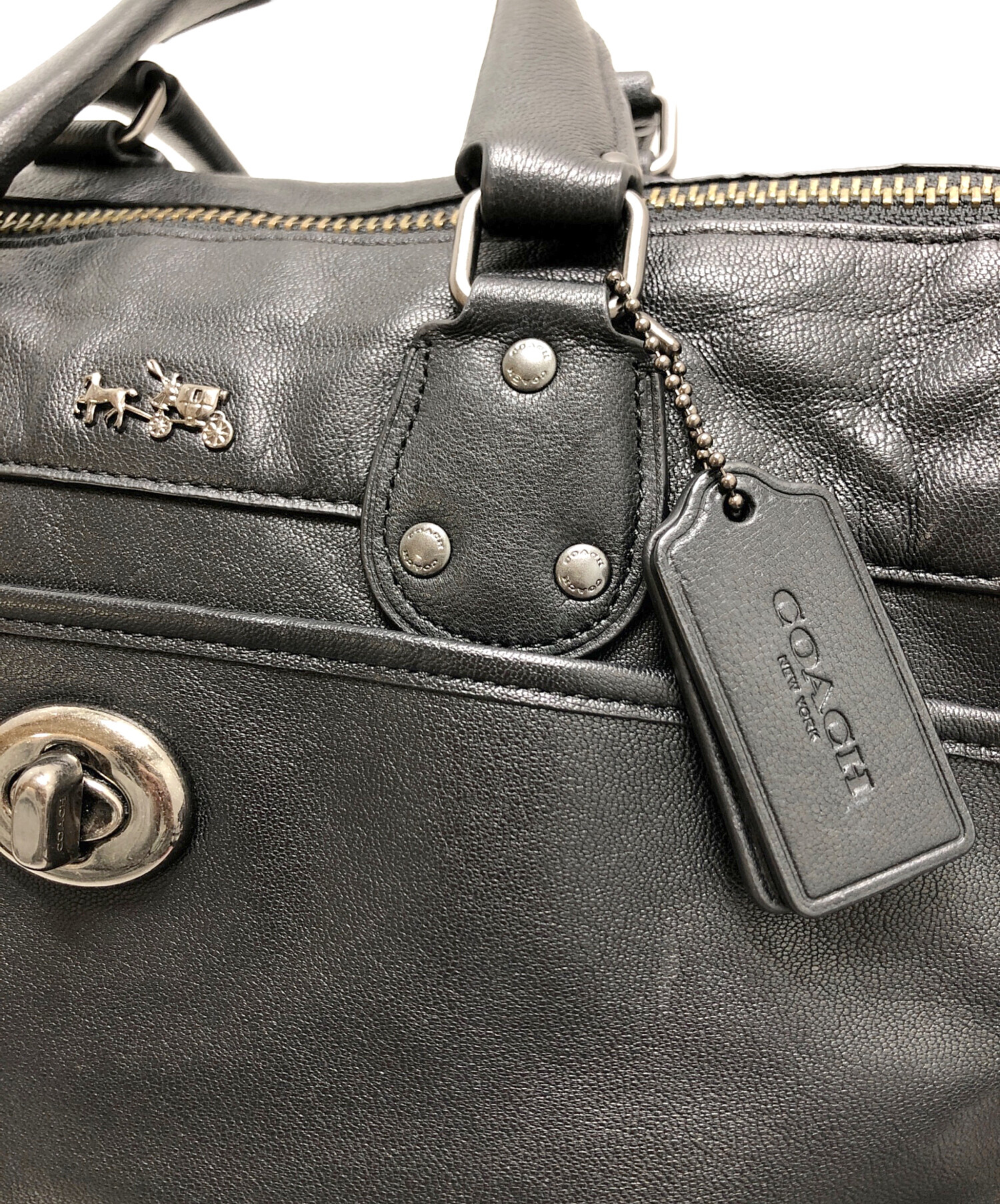 中古・古着通販】COACH (コーチ) 2WAYバッグ ブラック｜ブランド・古着