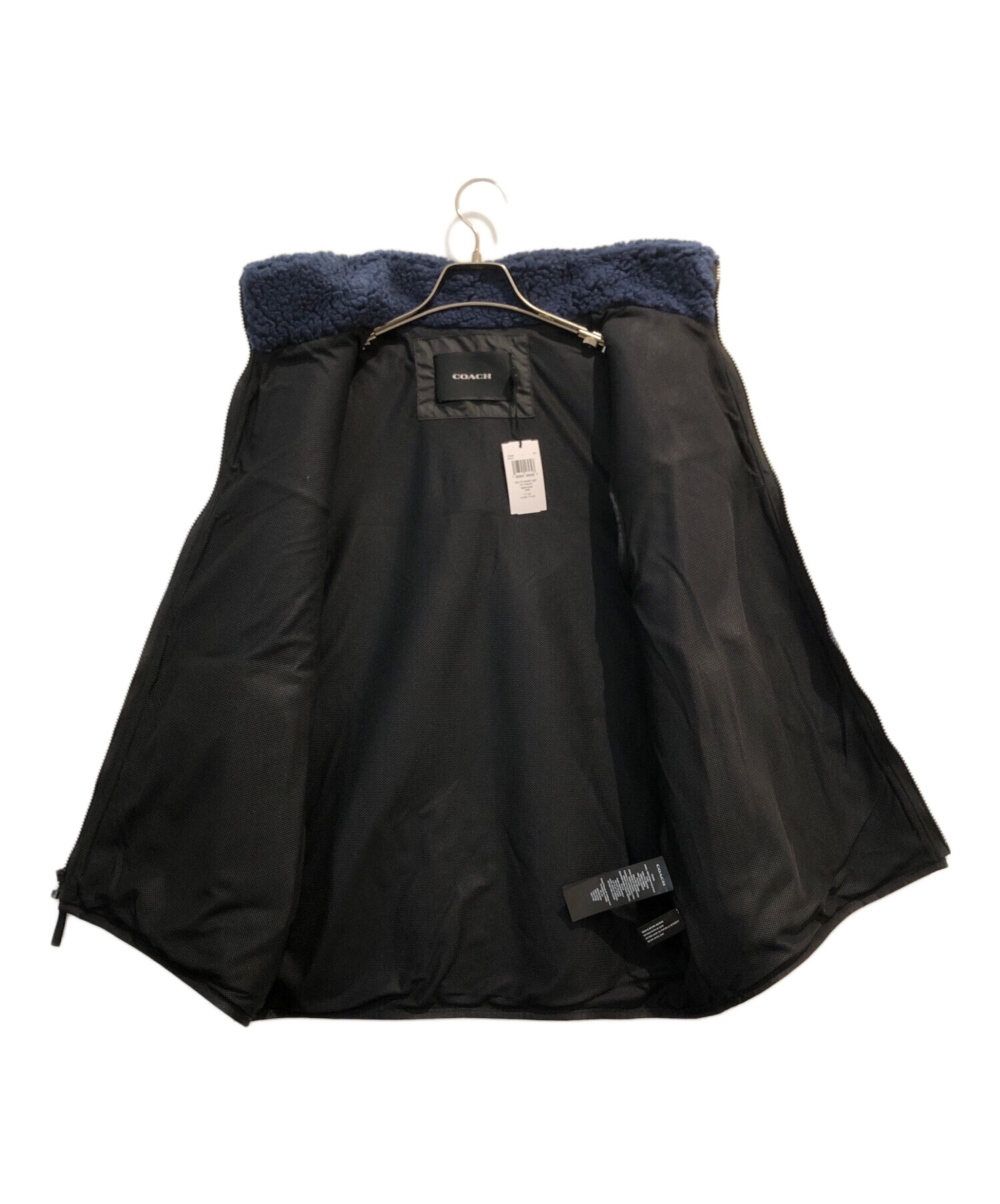 中古・古着通販】COACH (コーチ) ノヴェルティシェルパベスト ネイビー 