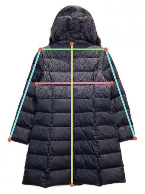 中古・古着通販】BALMAIN (バルマン) ファー付きダウンコート ネイビー