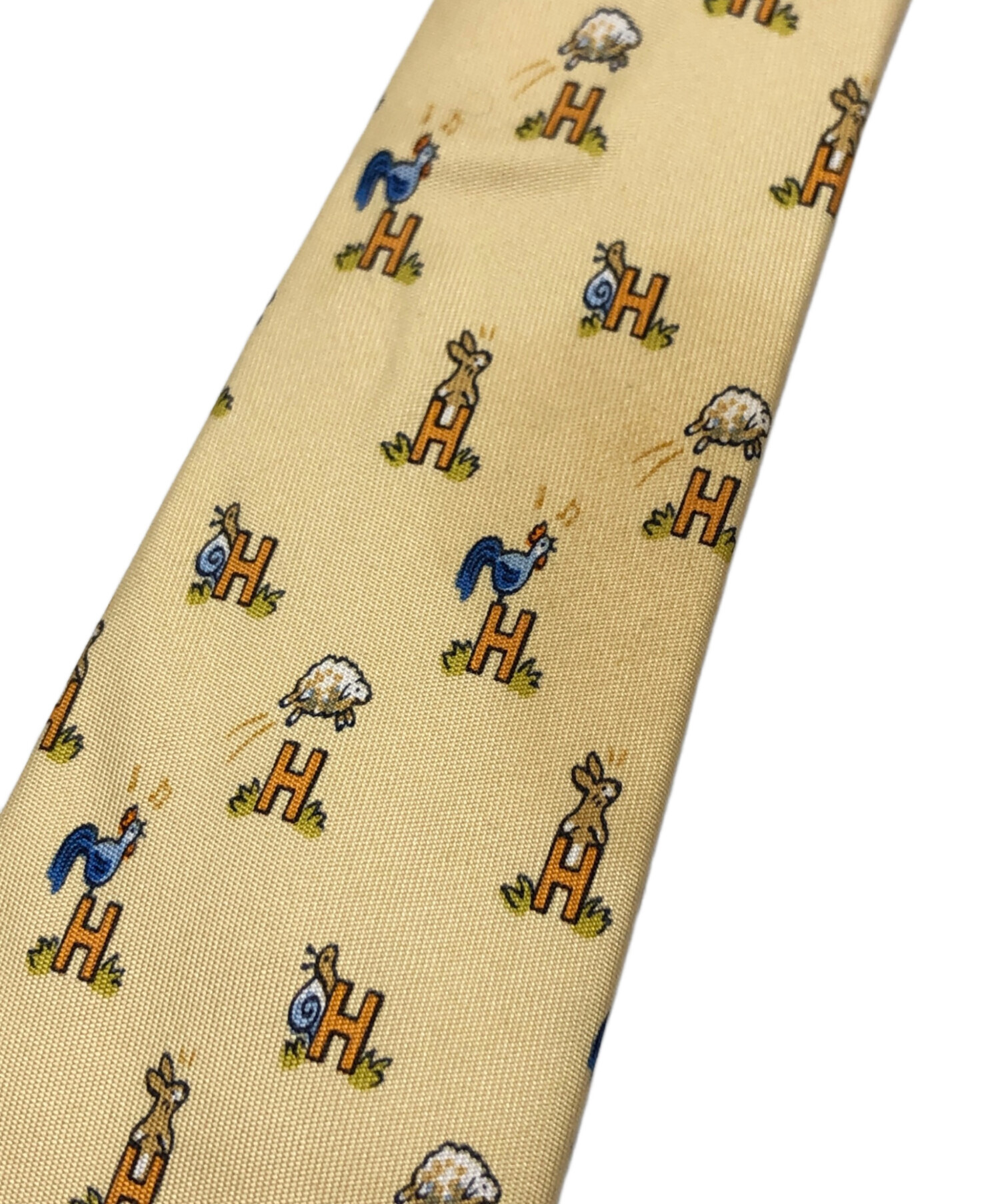 中古・古着通販】HERMES (エルメス) ネクタイ イエロー サイズ:表記