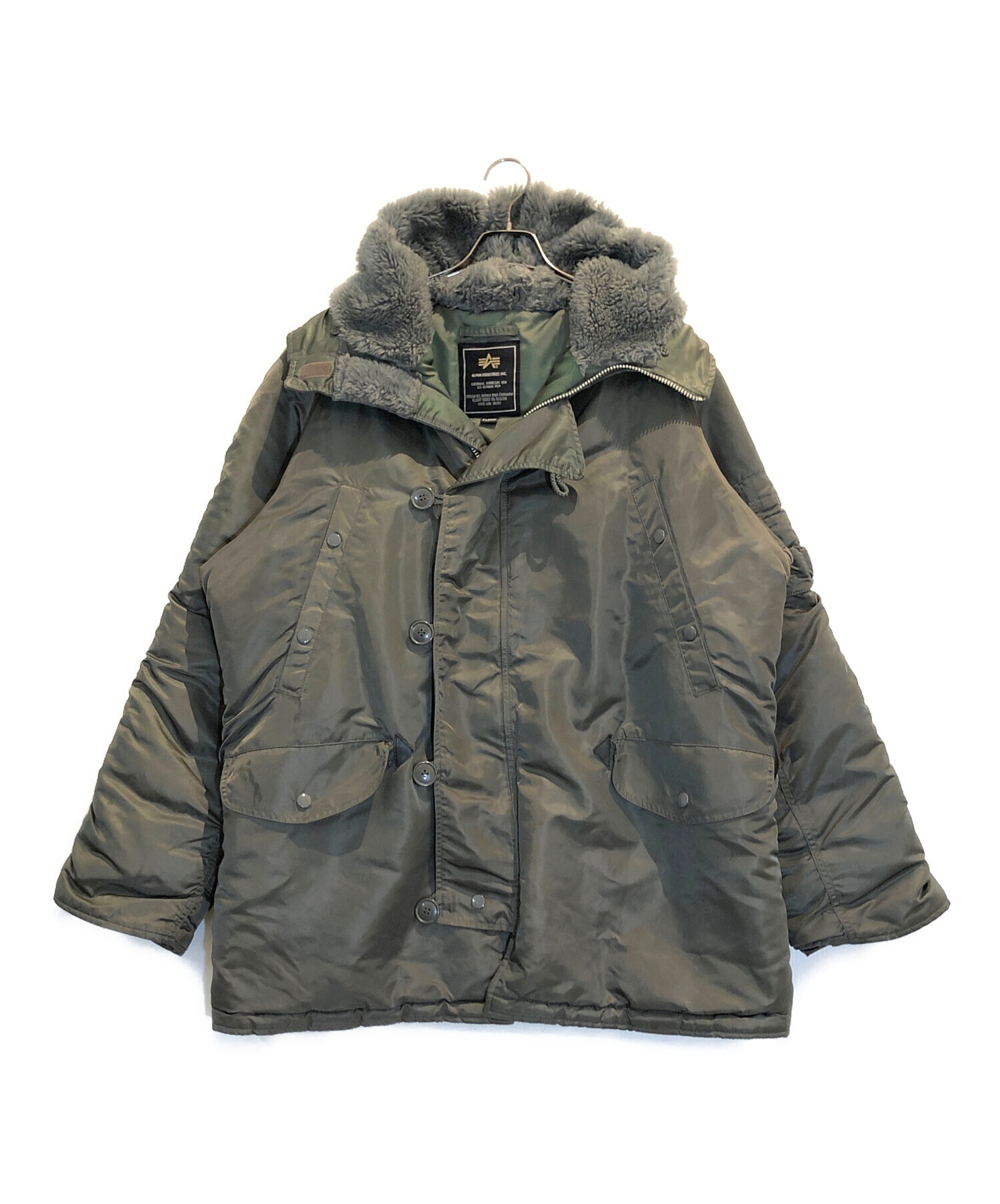 中古・古着通販】ALPHA (アルファ) N-3Bタイプコート グリーン サイズ 中古・古着通販】ALPHA (アルファ) N-3Bタイプコート グリーン サイズ