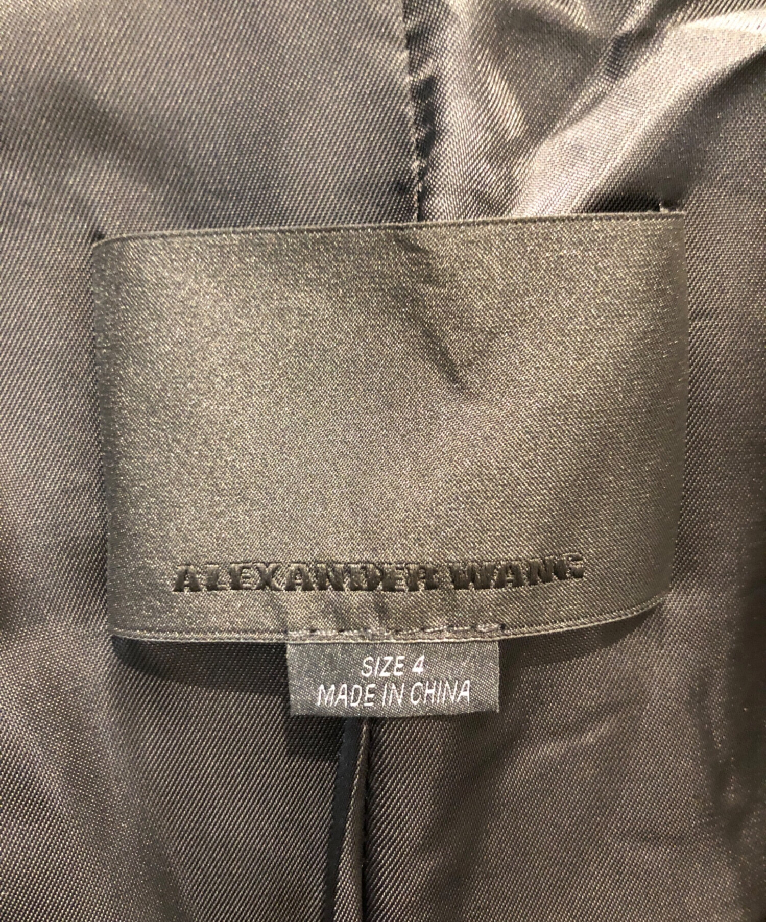 中古・古着通販】ALEXANDER WANG (アレキサンダー・ワン) レザー切替 