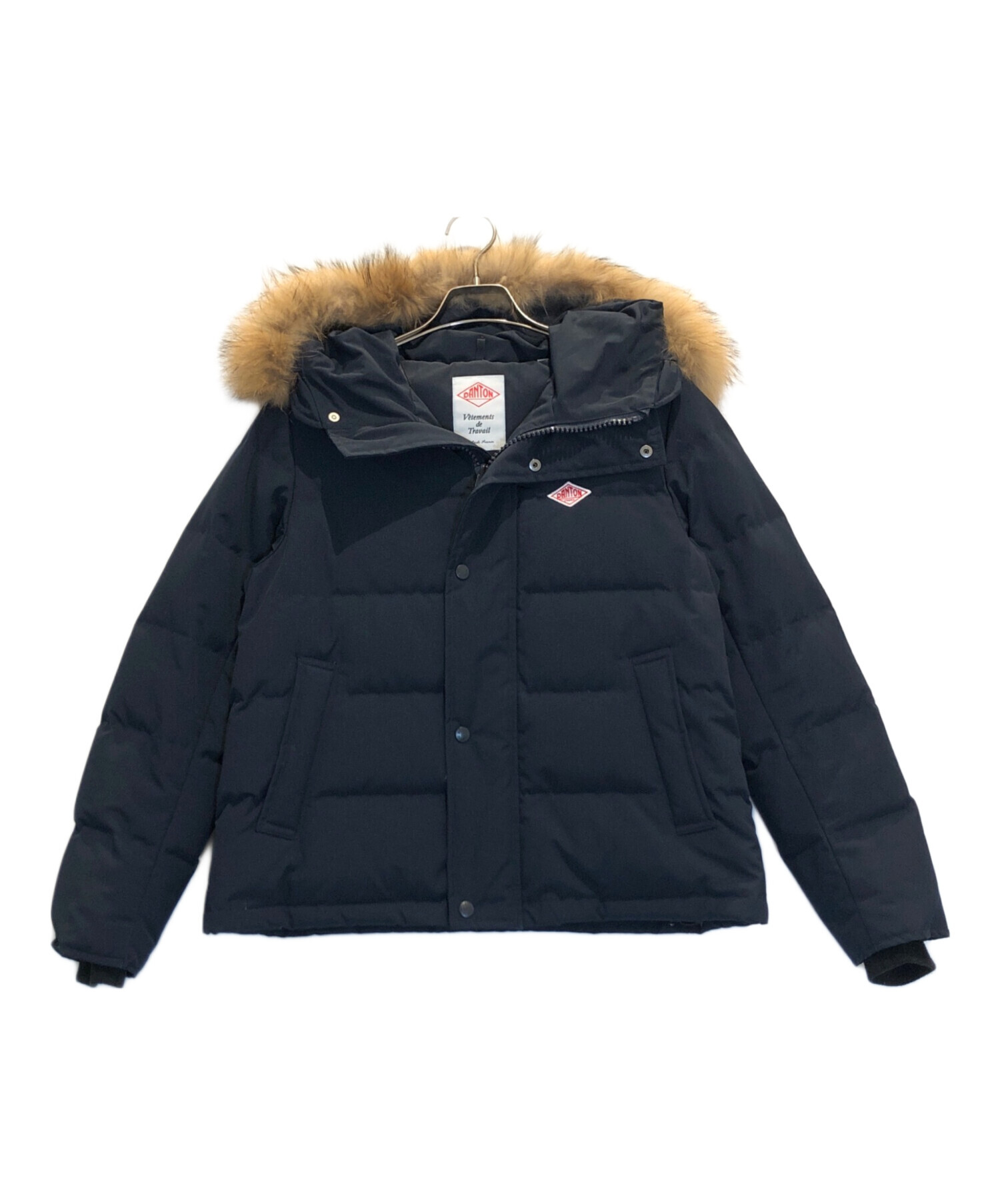 中古・古着通販】DANTON (ダントン) FUR HOODED DOWN JACKET ネイビー