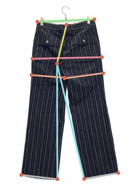 HERMES エルメス ストライプパンツ 中古・古着通販】HERMES (エルメス) ストライプパンツ ネイビー サイズ