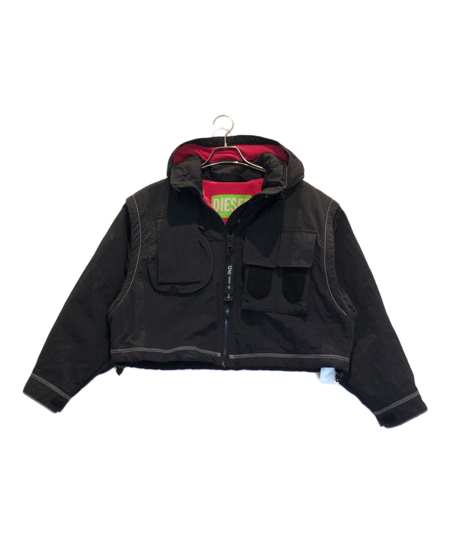 中古・古着通販】DIESEL (ディーゼル) 2WAYジャケット ブラック サイズ