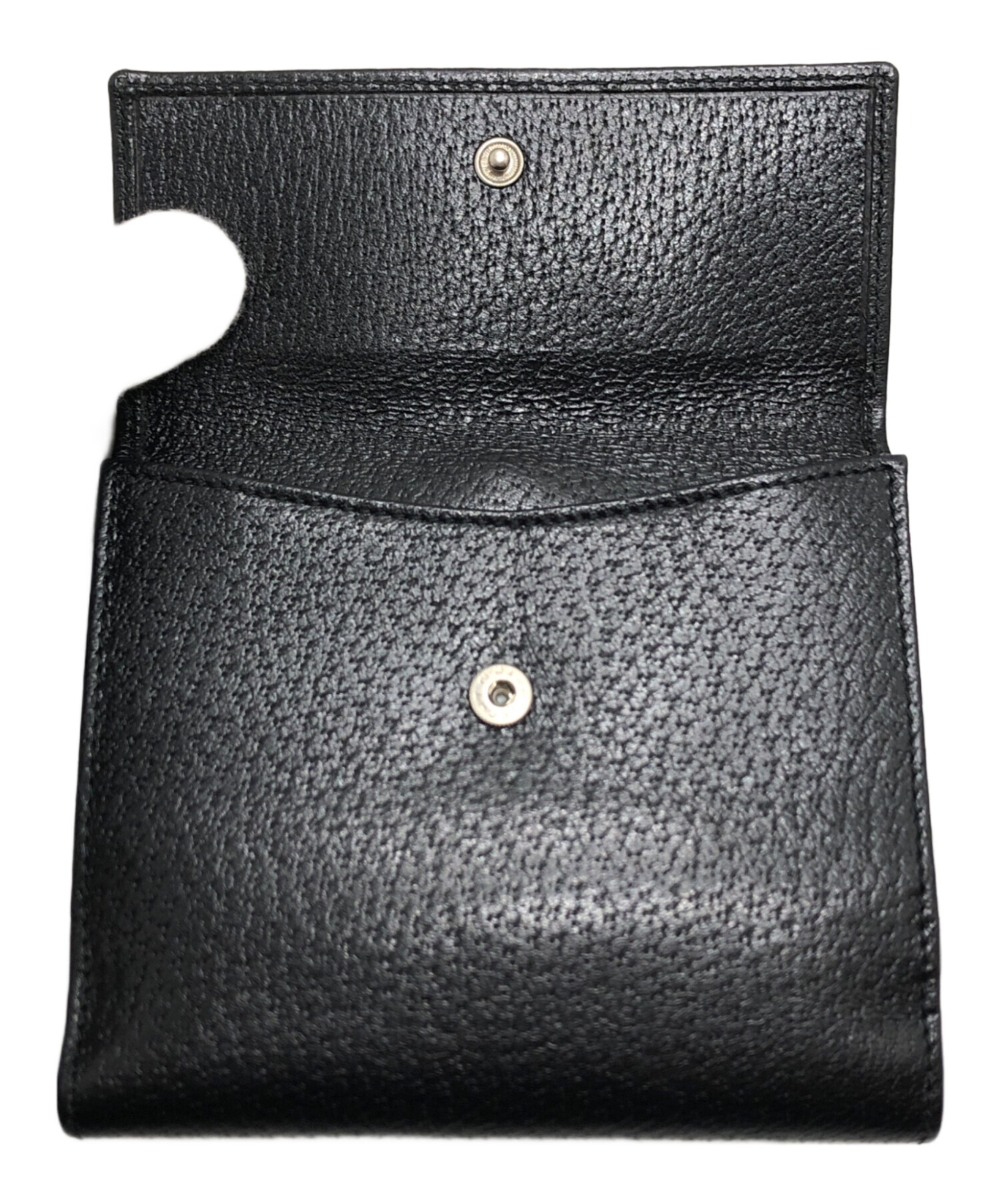 中古・古着通販】GUCCI (グッチ) 2つ折り財布 ブラック サイズ:表記