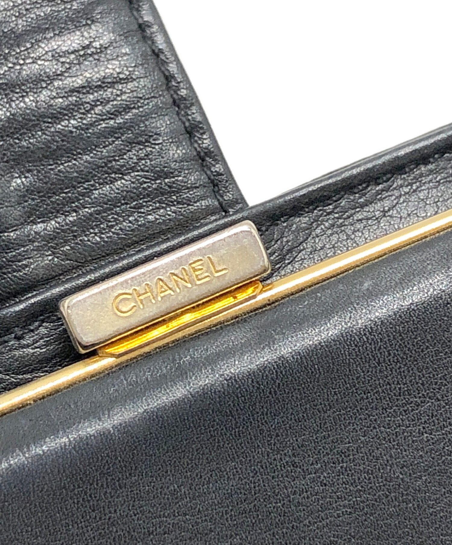 中古・古着通販】CHANEL (シャネル) ココマーク2つ折り財布 ブラック