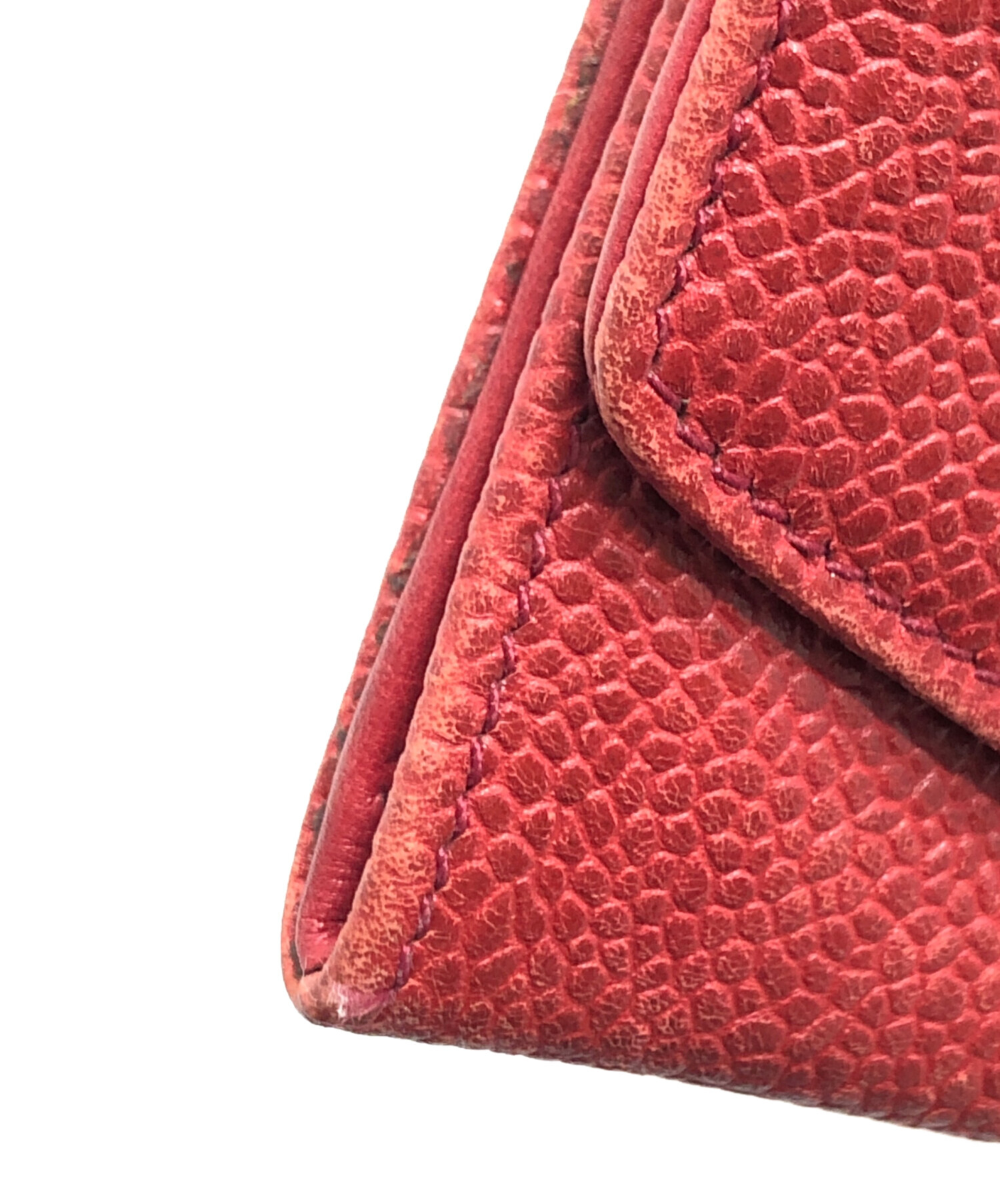 中古・古着通販】CHANEL (シャネル) ココマーク2つ折り財布 レッド