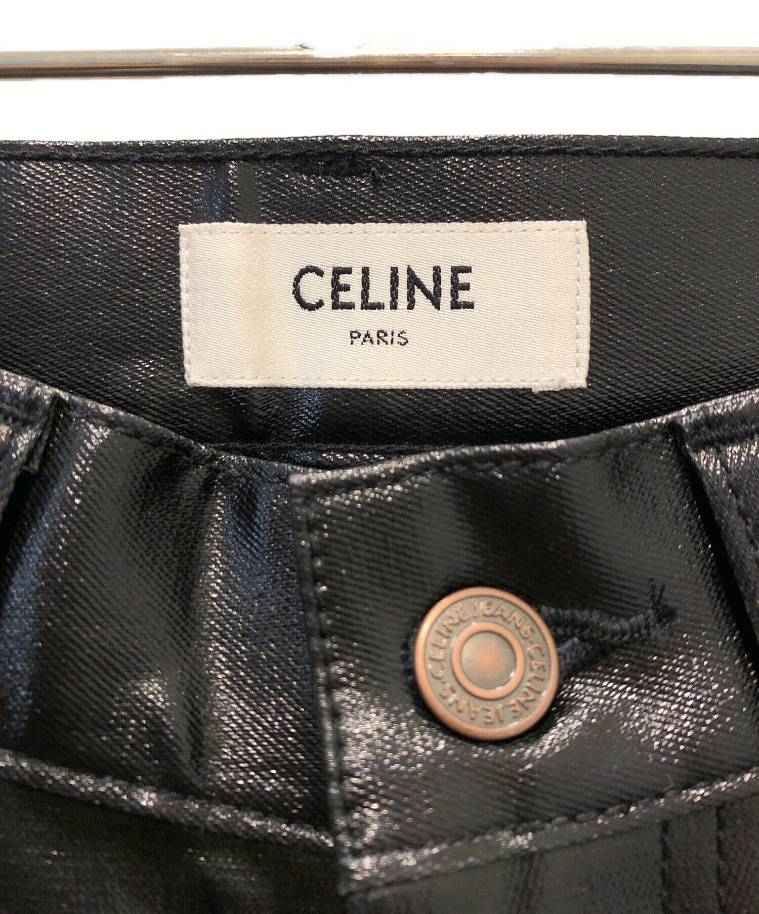 【最終値下げ】CELINE パース 中古・古着通販】CELINE (セリーヌ) パテント調スキニーパンツ