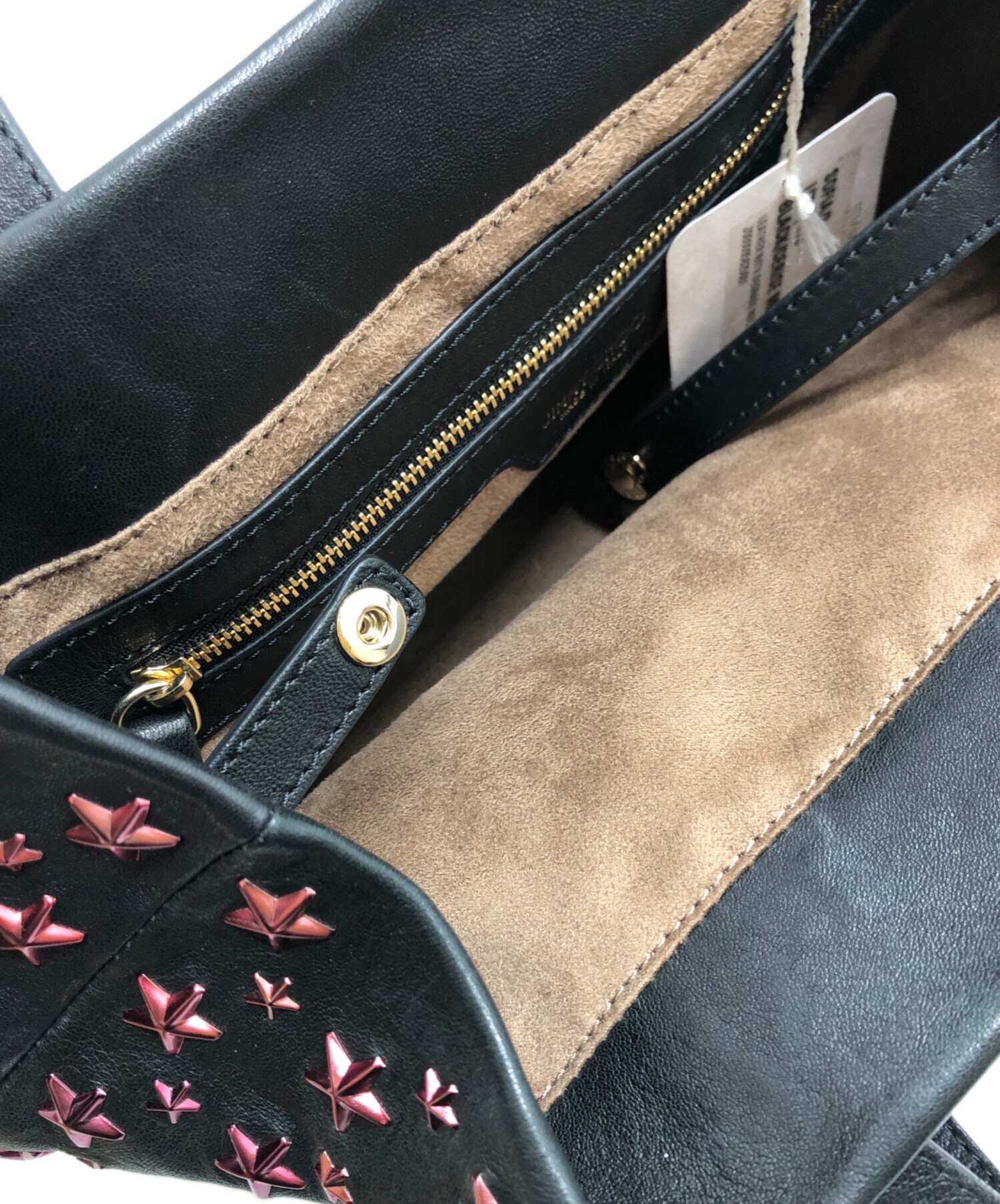 中古・古着通販】JIMMY CHOO (ジミーチュウ) スタッズハンドバッグ