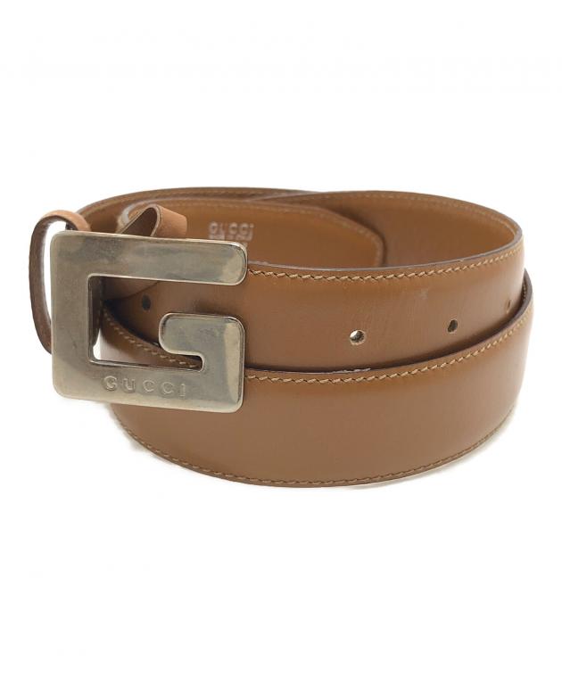 GUCCI 本革　ベルト　ブラウン 中古・古着通販】GUCCI (グッチ) ベルト ブラウン サイズ:表記なし