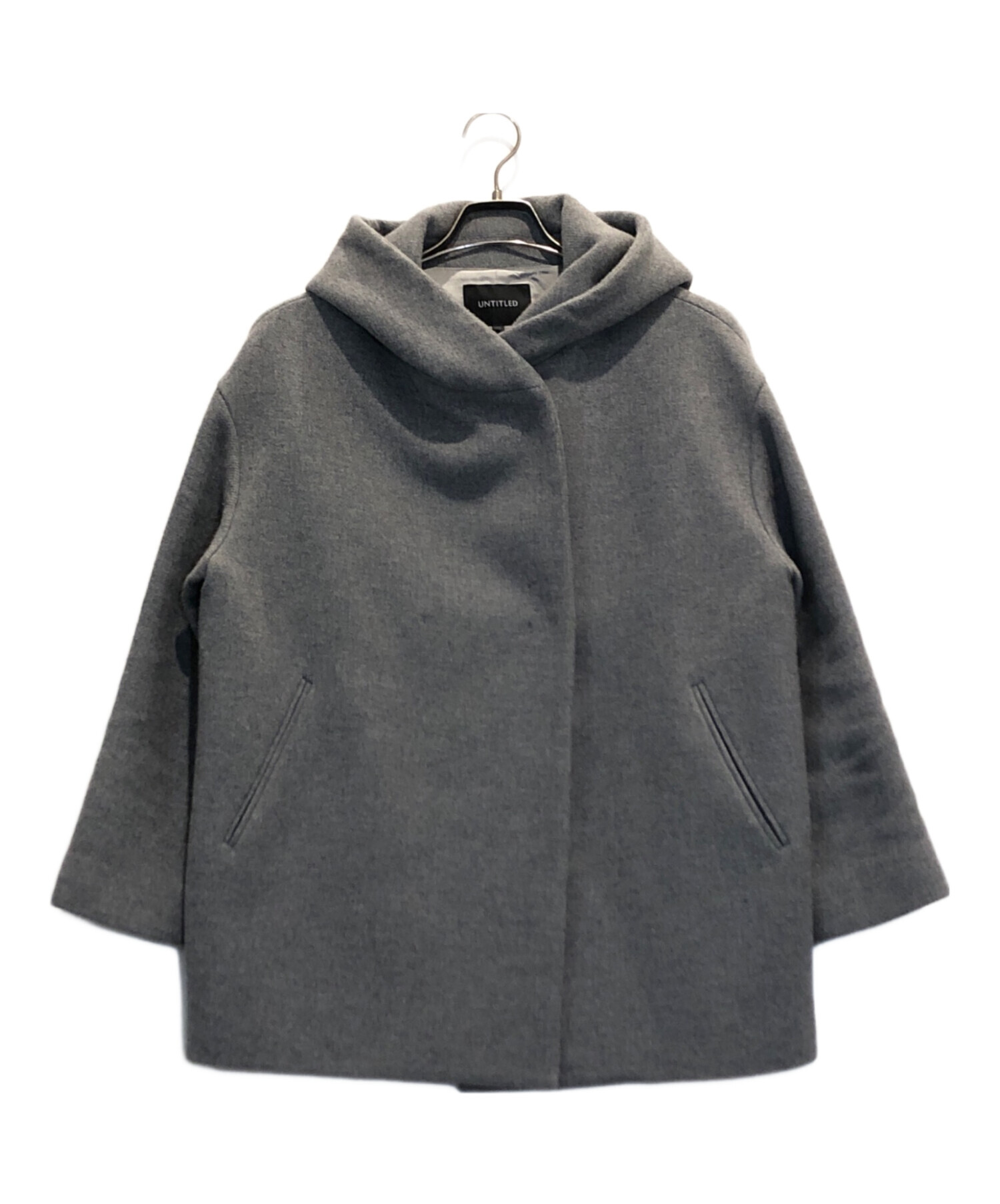 アンタイトル　フード付きコクーンコート 中古・古着通販】UNTITLED (アンタイトル) コクーンシルエット ミドル