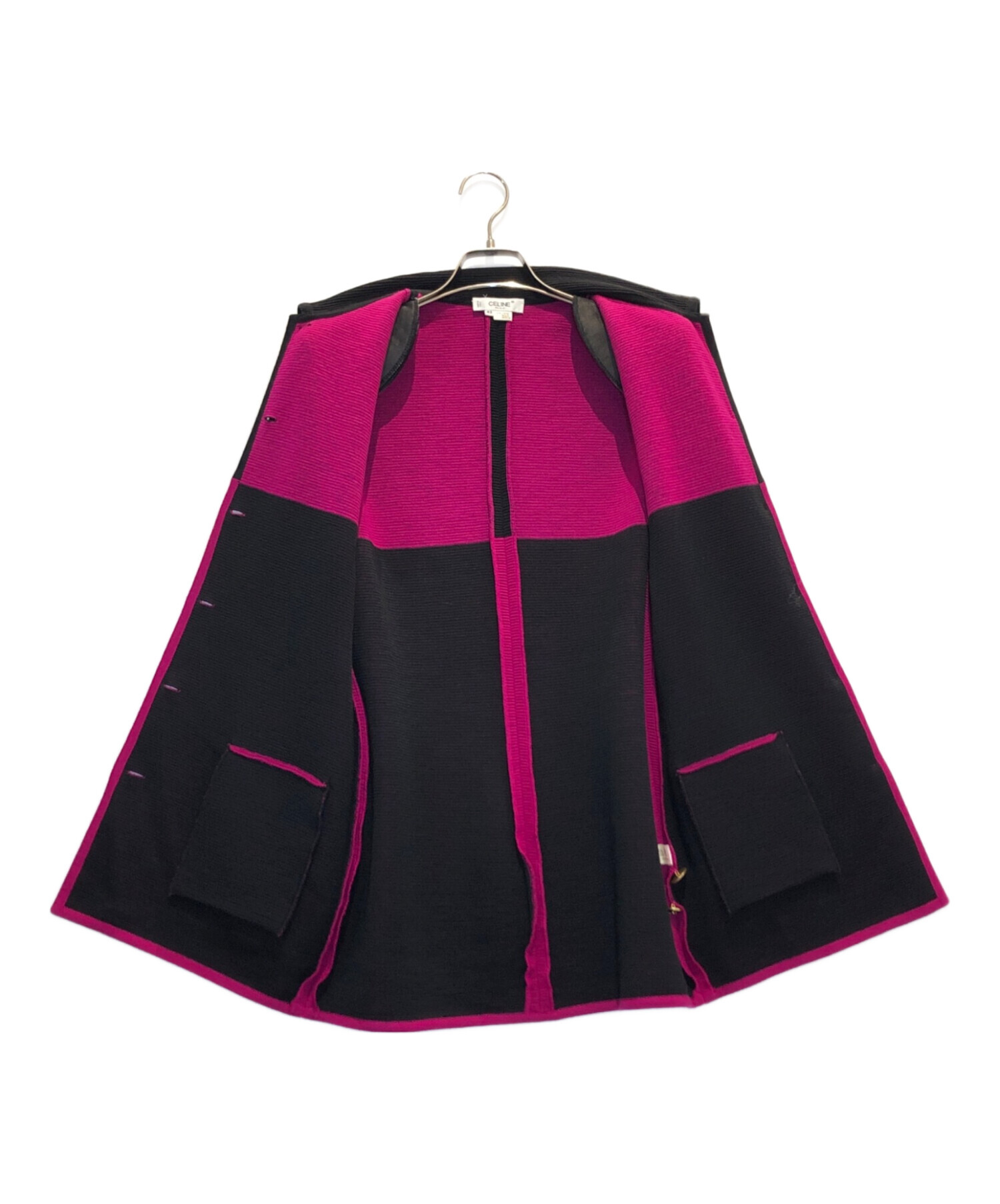 j4★CELINE セリーヌ★ニットコートジャケット L～XL ヴィンテージ 中古・古着通販】CELINE (セリーヌ) ニットジャケット ピンク サイズ