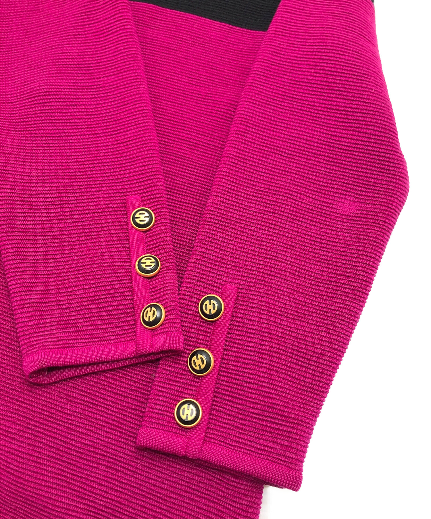 中古・古着通販】CELINE (セリーヌ) ニットジャケット ピンク サイズ