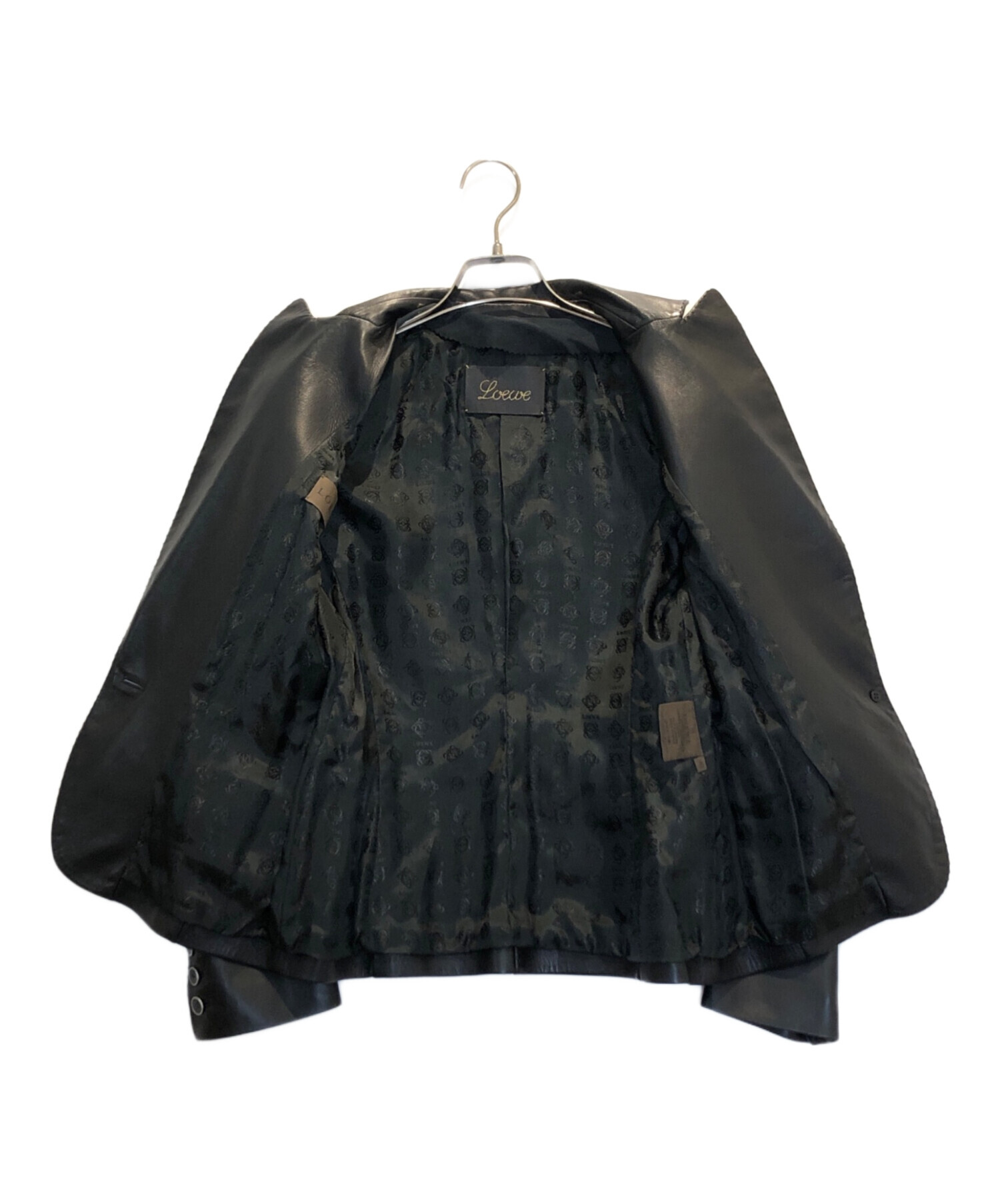 中古・古着通販】LOEWE (ロエベ) ラムレザージャケット ブラック