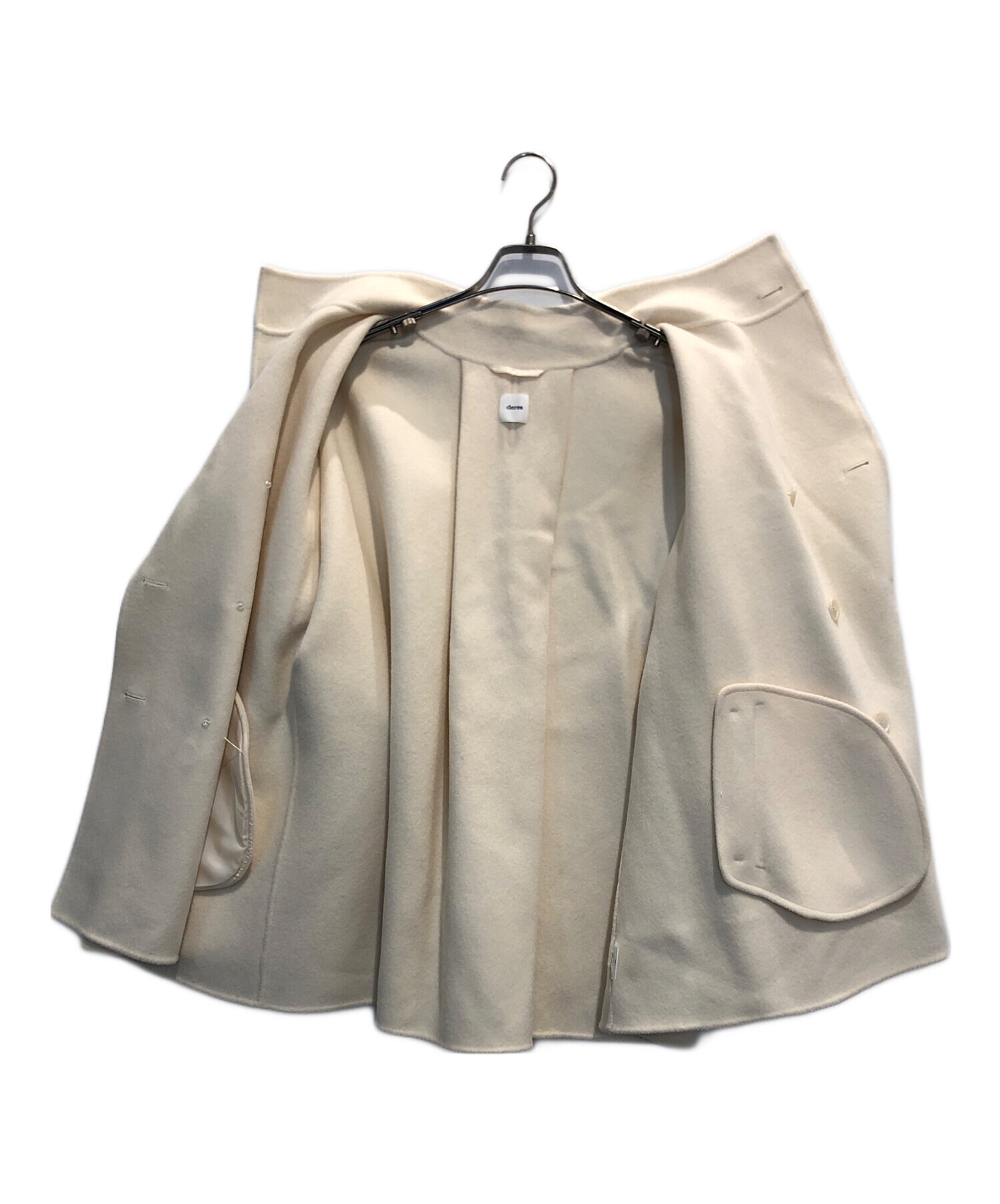 中古・古着通販】deres (デレス) short triangle coat アイボリー